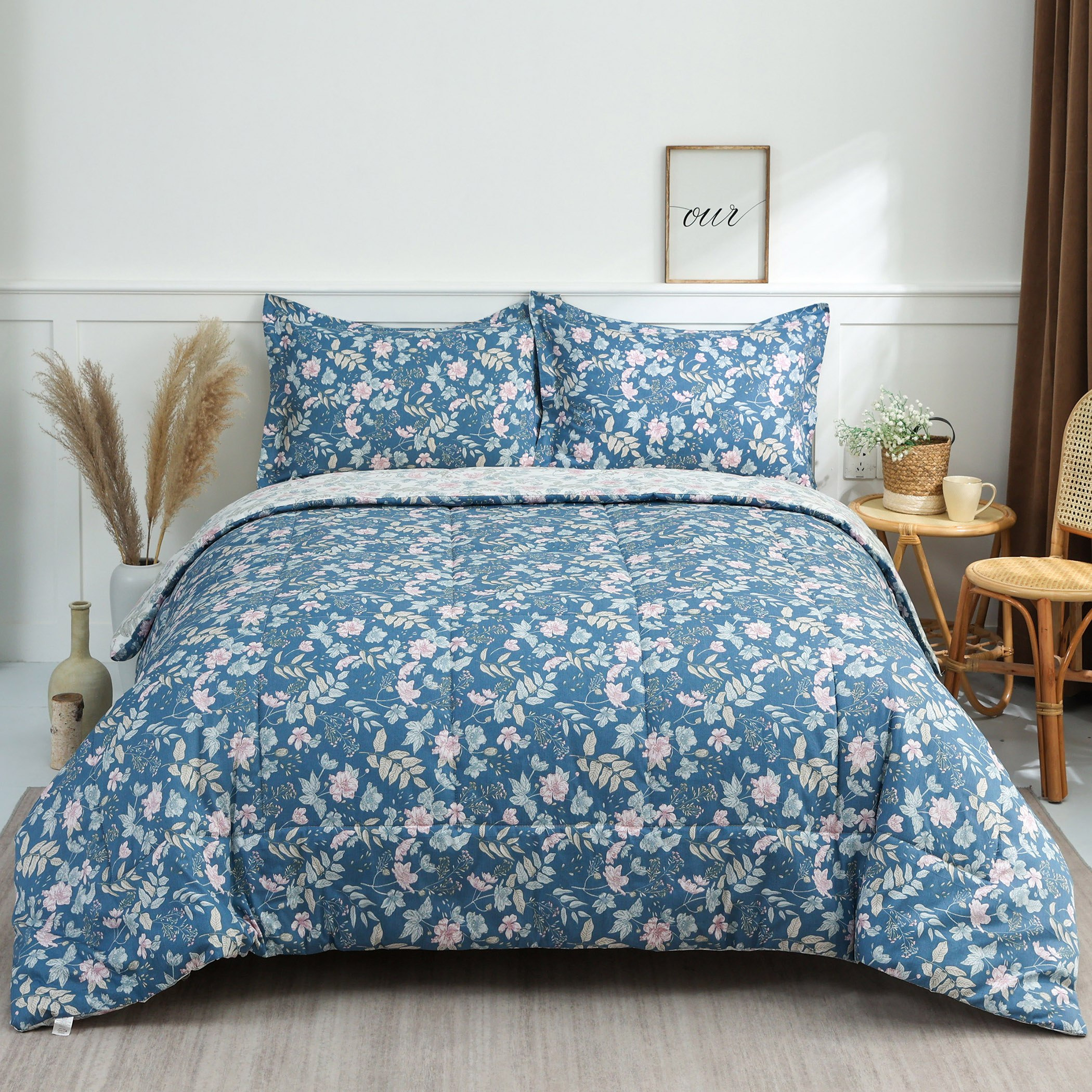 طقم لحاف كينج 3 قطع قطن بطبعات من فيرونا إيمالا - 220x240 سم-hbxhomeware-hbxdecorandfurnishings-image-2