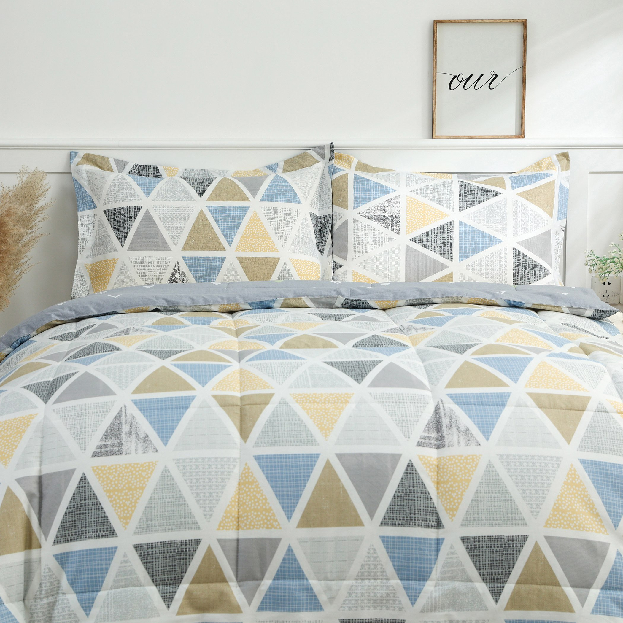 طقم لحاف كوين 3 قطع قطن بطبعات من فيرونا لانا - 200x240 سم-hbxhomeware-hbxdecorandfurnishings-image-3