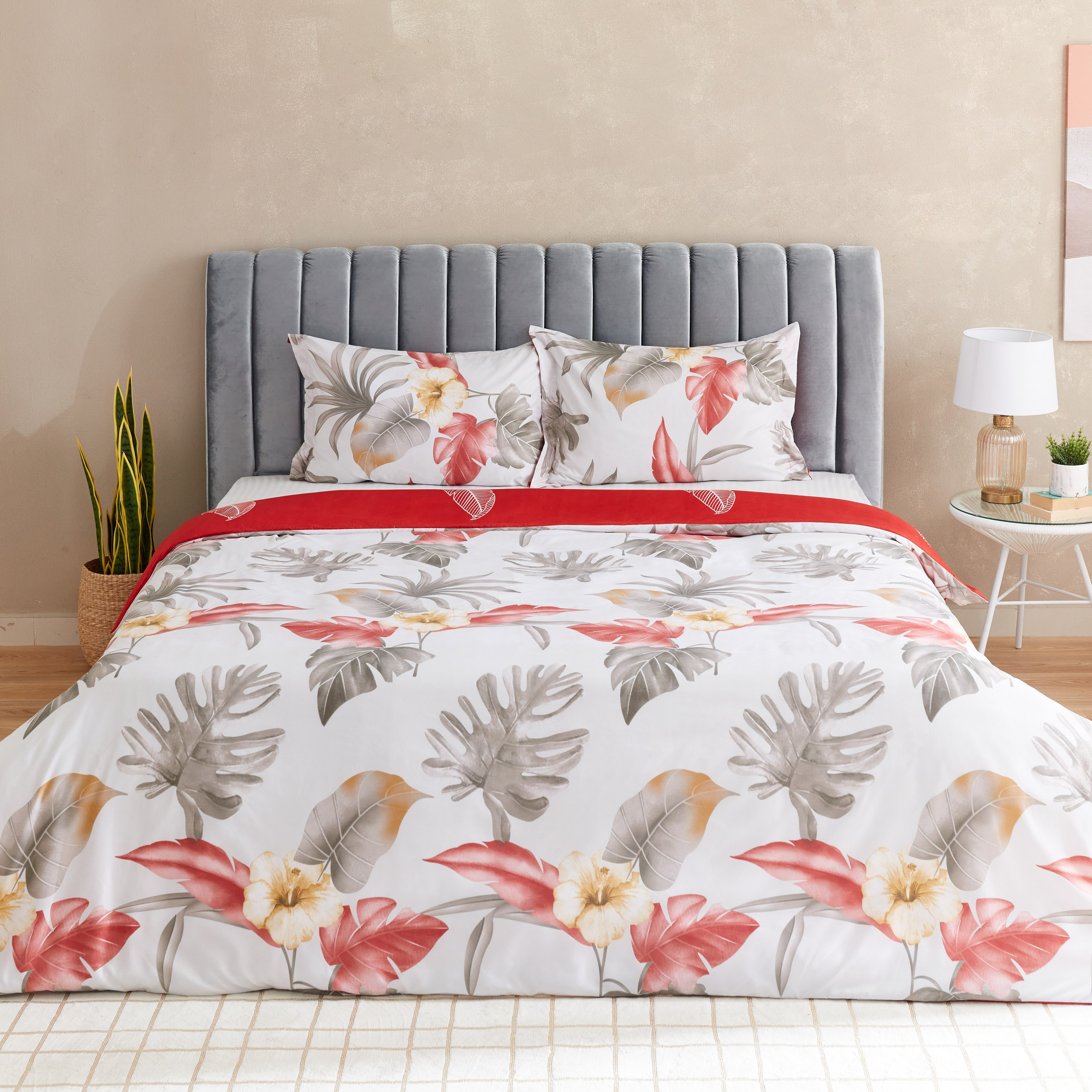 طقم غطاء لحاف كينج ألياف دقيقة 3 قطع بطبعات من باهاماس - 220x220 سم-hbxhomeware-bedding-duvetcovers-image-2