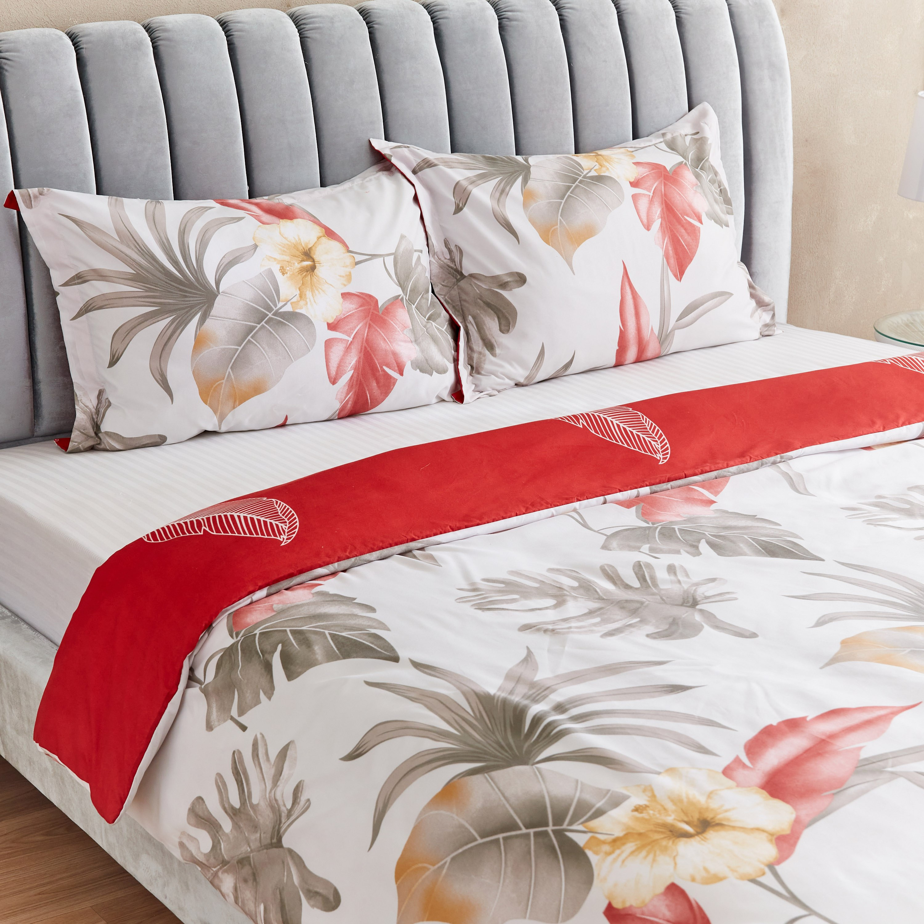 طقم غطاء لحاف كينج ألياف دقيقة 3 قطع بطبعات من باهاماس - 220x220 سم-hbxhomeware-bedding-duvetcovers-image-3