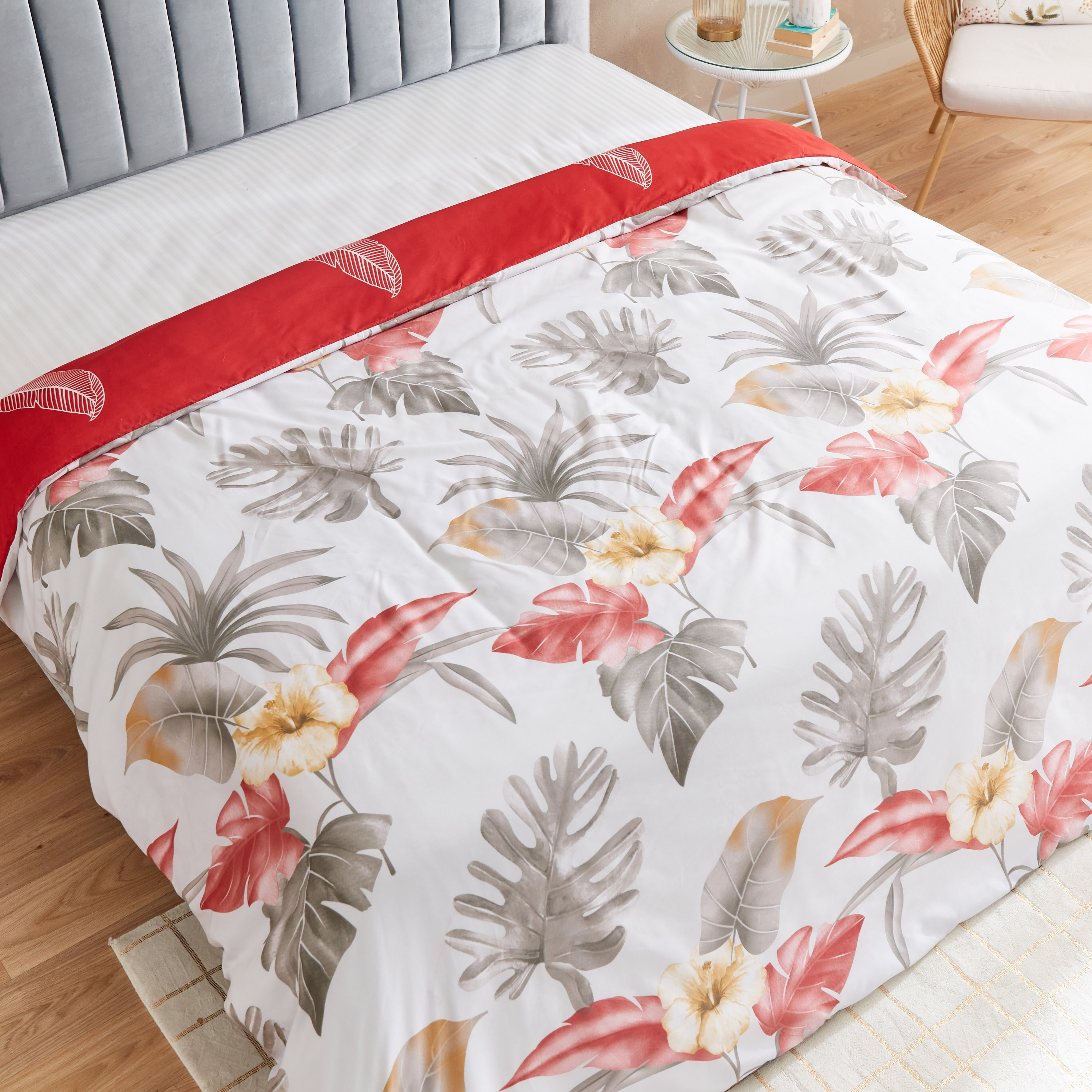 طقم غطاء لحاف كينج ألياف دقيقة 3 قطع بطبعات من باهاماس - 220x220 سم-hbxhomeware-bedding-duvetcovers-image-4