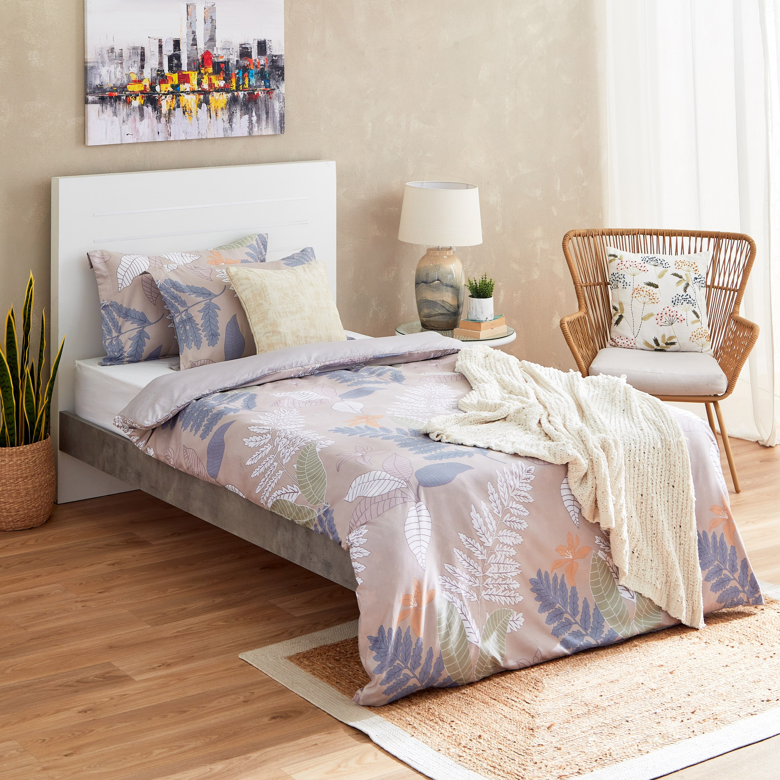 Basal 3-Piece Printed Microfibre Twin Duvet Cover Set - 150x220 cm-PROMO_HB_AE_B1G1_250925-image-8