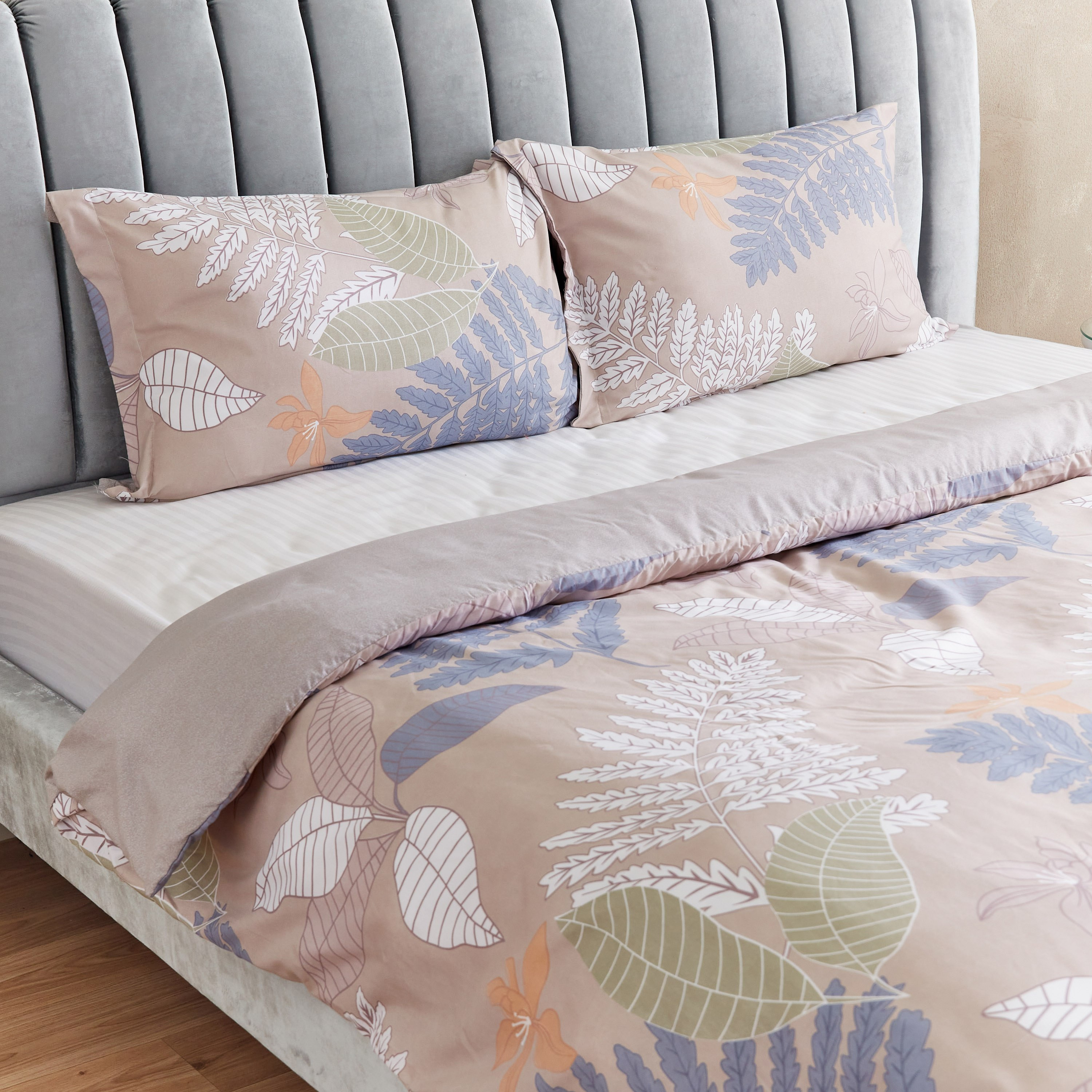 طقم غطاء لحاف سوبر كينج من الألياف الدقيقة 3 قطع بطبعات من باسل - 220x240 سم-hbxhomeware-bedding-duvetcovers-image-3