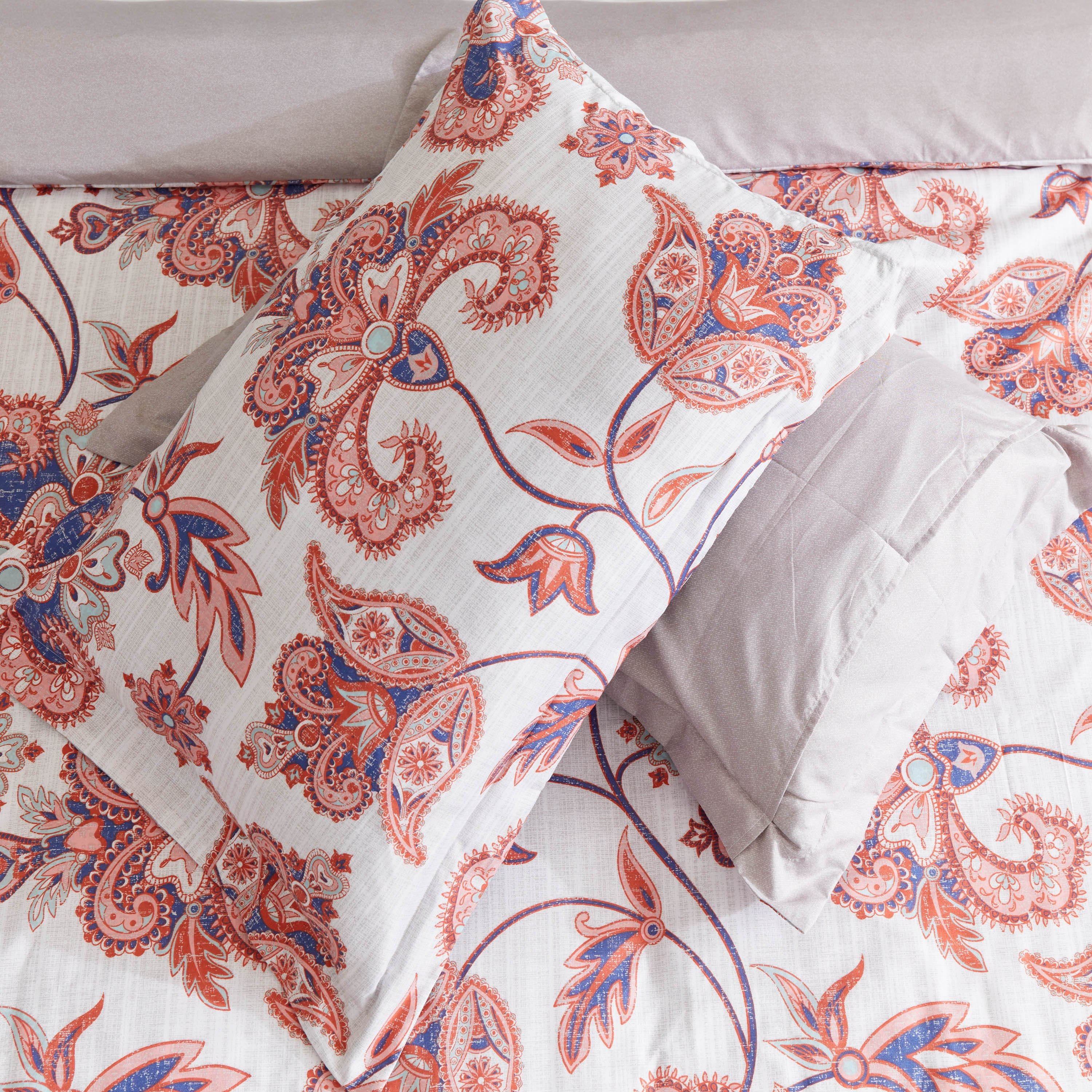 طقم غطاء لحاف سوبر كينج من الألياف الدقيقة 3 قطع بطبعات من شنتزي - 220x240 سم-hbxhomeware-bedding-duvetcovers-image-5