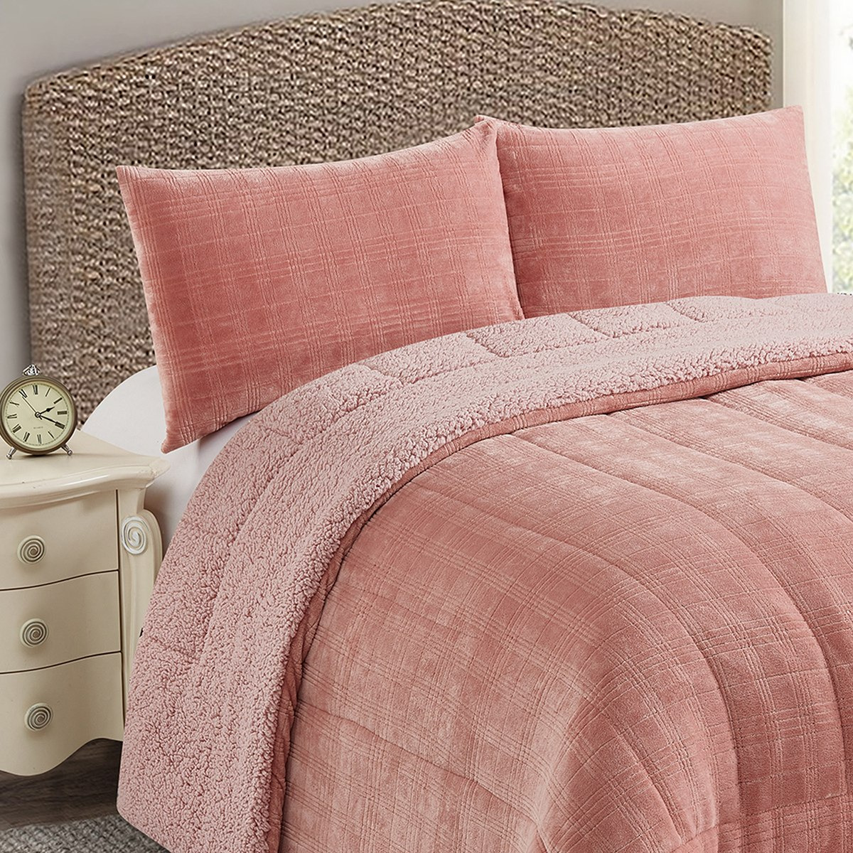 طقم لحاف مزدوج قطعتين من كاري شيربا - 150x220 سم-hbxhomeware-hbxdecorandfurnishings-image-2