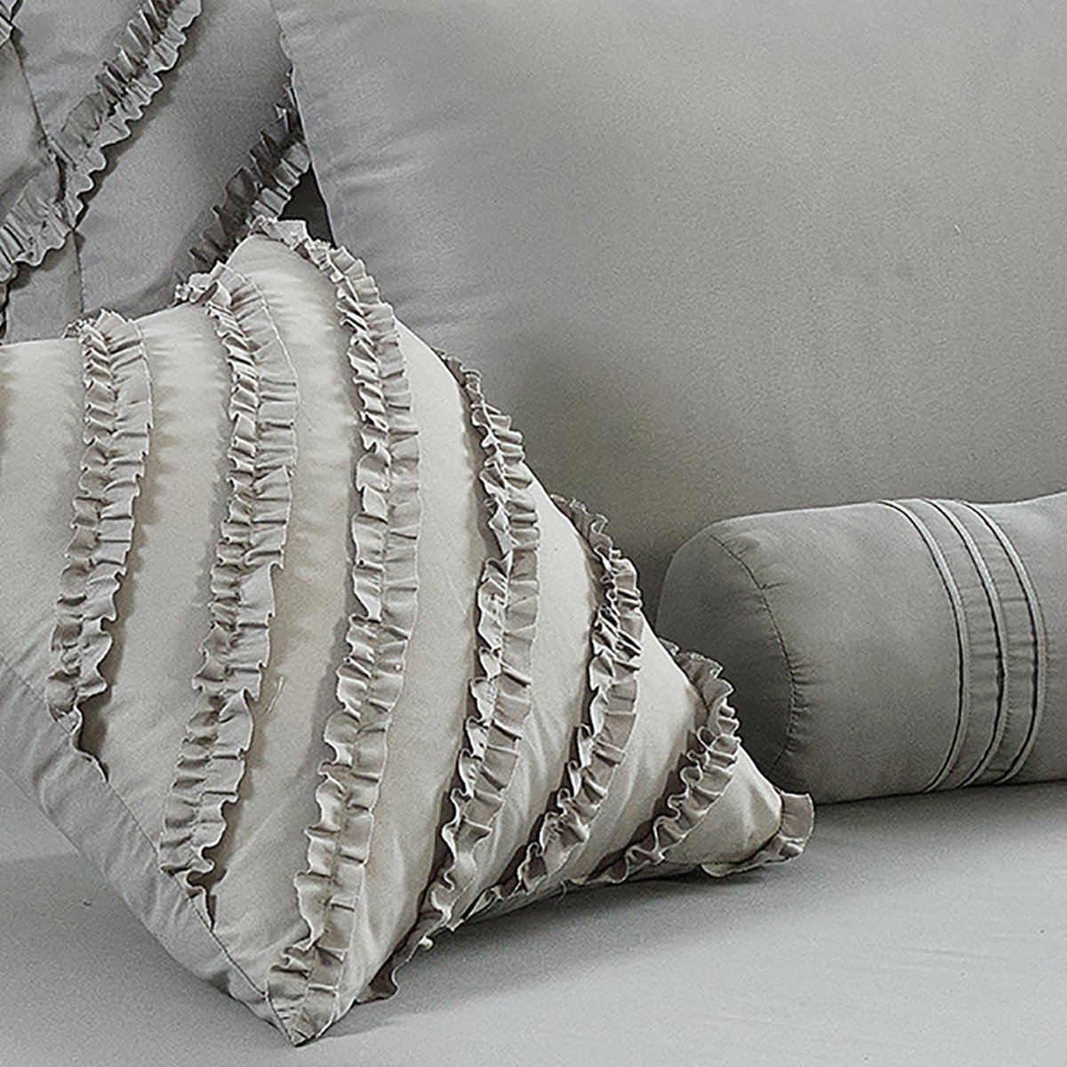 Tuhin 10-Piece Frill Microfibre Super King Comforter Set - 240x240 cm-hbxhomeware-hbxdecorandfurnishings-image-3