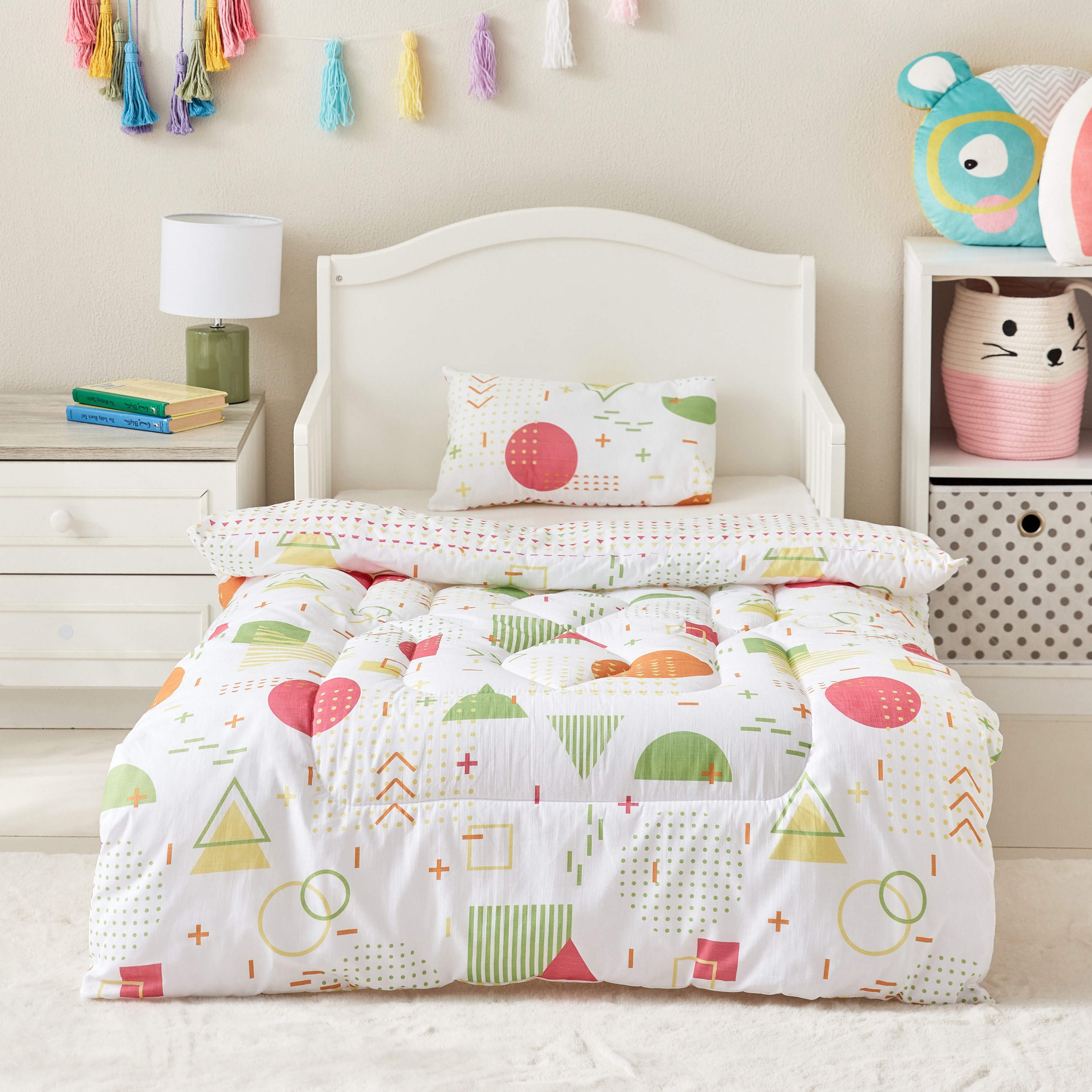 Liam Kapas 2-Piece BODMAS Print Cotton Toddler Comforter Set - 100x140 cm-hbxhomeware-hbxkidsandyouth-image-2