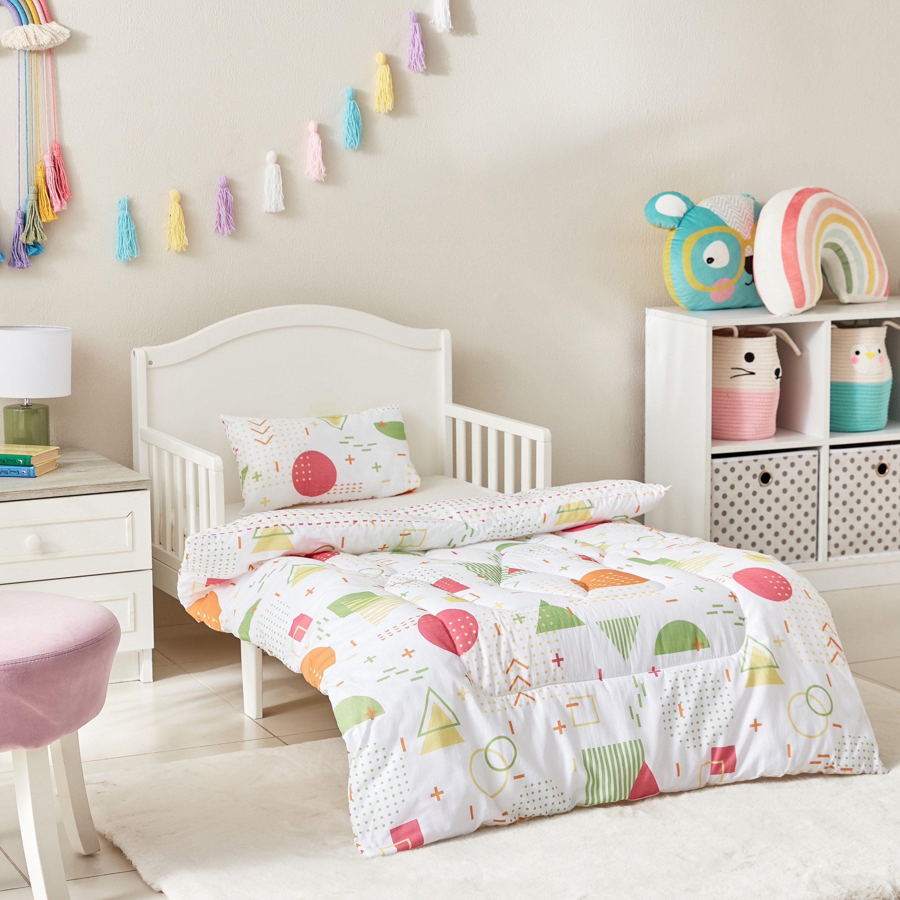 Liam Kapas 2-Piece BODMAS Print Cotton Toddler Comforter Set - 100x140 cm-hbxhomeware-hbxkidsandyouth-image-9