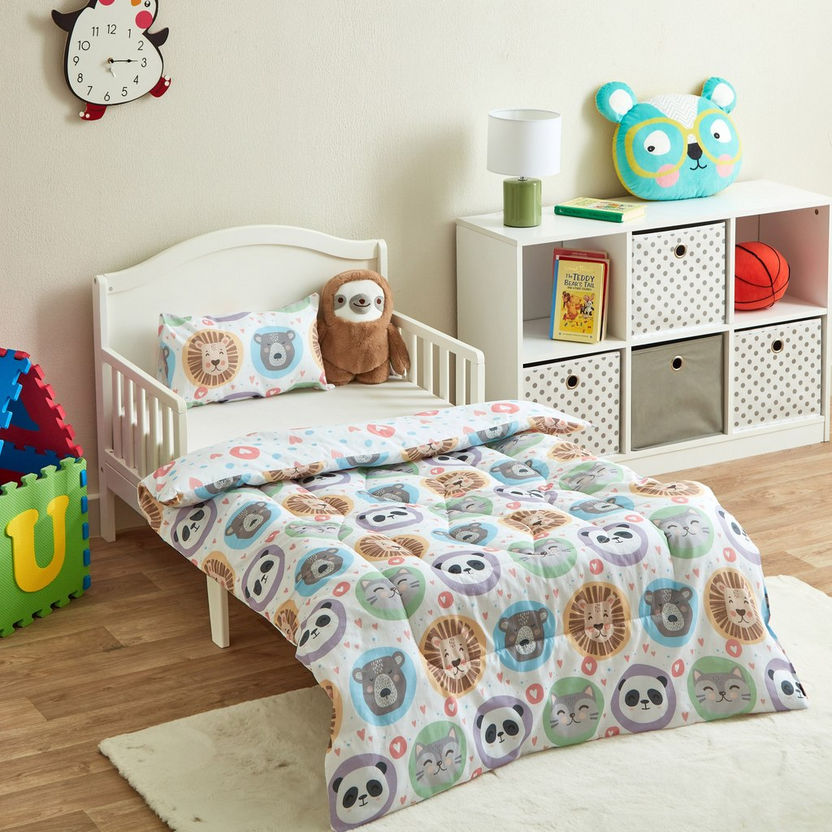 Liam Kapas 2-Piece Cotton Panda Comforter Set - 100x140 cm-Comforter Sets-image-0