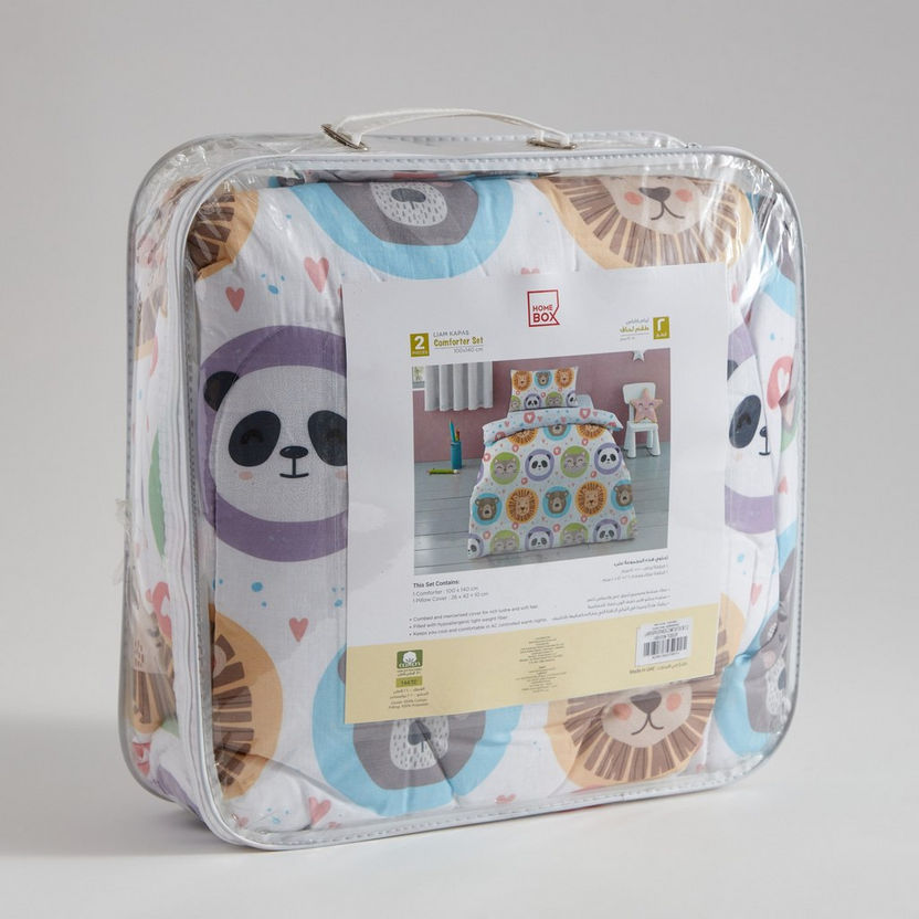 Liam Kapas 2-Piece Cotton Panda Comforter Set - 100x140 cm-Comforter Sets-image-9