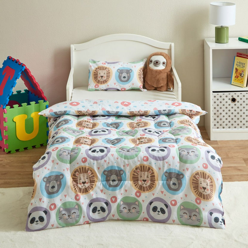 Liam Kapas 2-Piece Cotton Panda Comforter Set - 100x140 cm-Comforter Sets-image-1