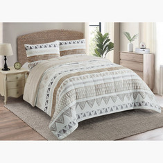 Pilvi 2-Piece Geo Printed Flannel Twin Comforter Set - 150x220 cms