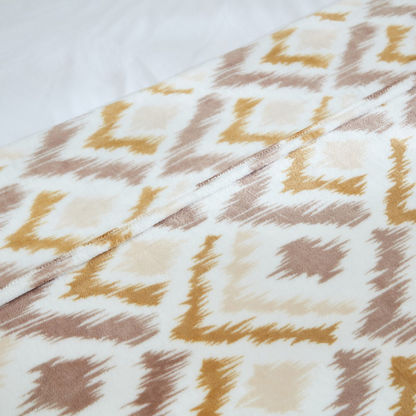 Matrix Ikkat Flannel Twin Blanket - 140x200 cms