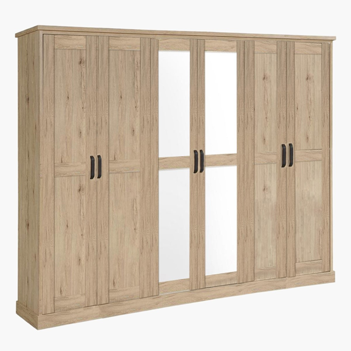 خزانة ملابس 6 أبواب بمرآة من غلاسكو-hbxfurniture-wardrobes-image-1