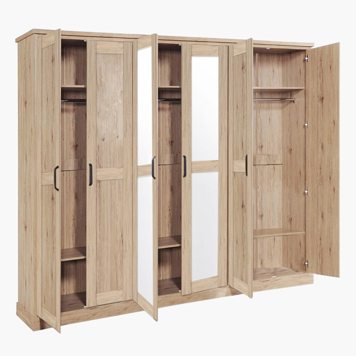 خزانة ملابس 6 أبواب بمرآة من غلاسكو-hbxfurniture-wardrobes-image-2
