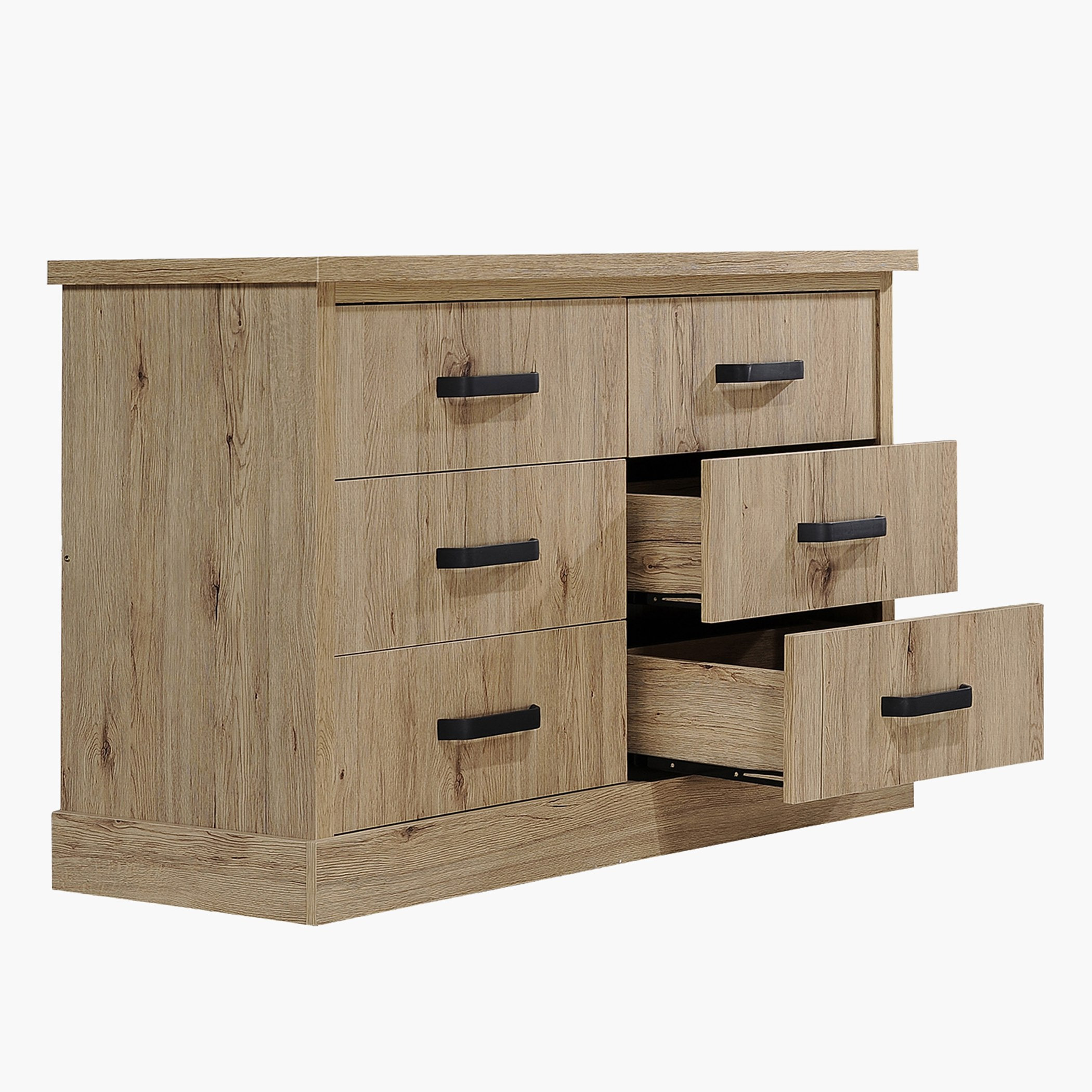 طاولة تزيين ماستر 6 أدراج دون مرآة من غلاسكو-hbxfurniture-bedroom-dressersandmirrors-image-2