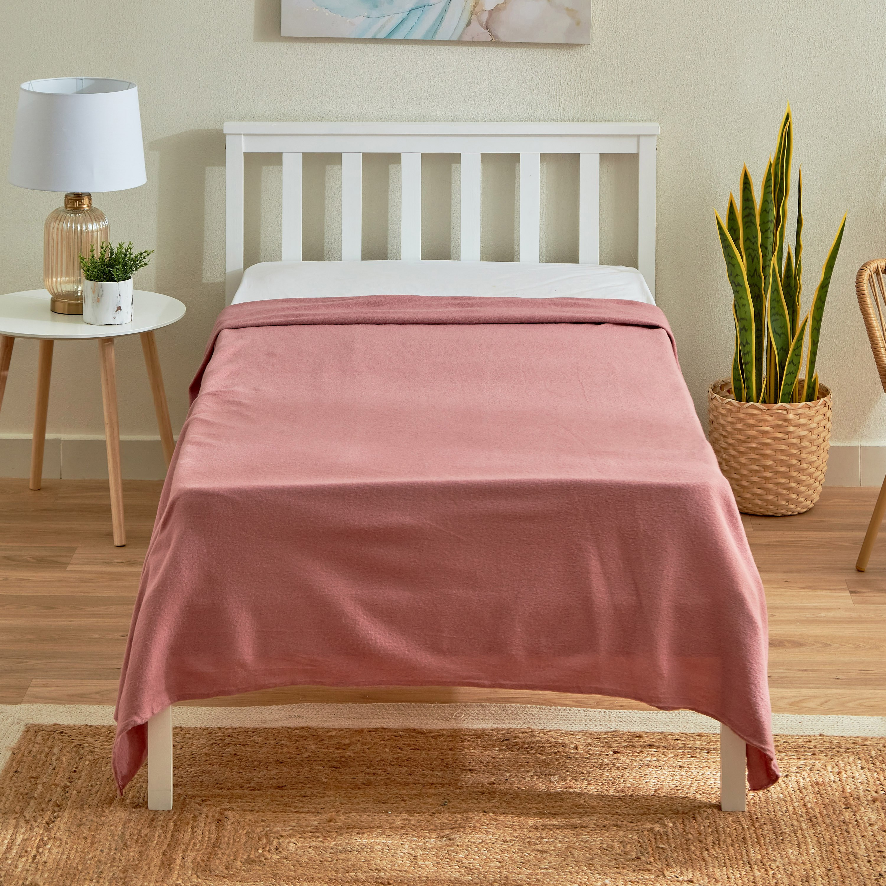 بطانية صوف بولار مزدوجة سادة من أتلانتا - 150x200 سم-hbxhomeware-hbxbedroom-image-2