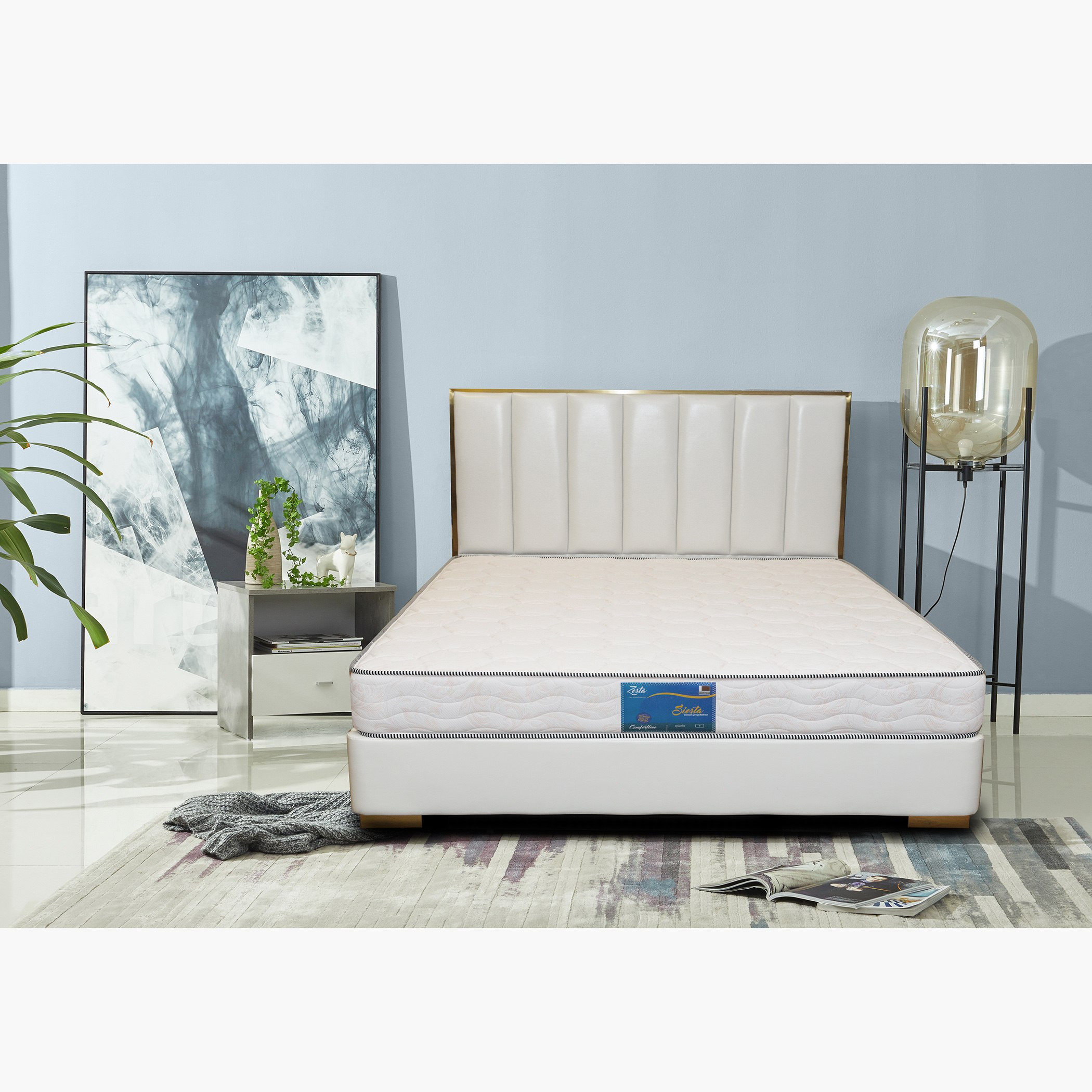 SleepEase iSiesta Medium Firm Bonnell Spring Single Mattress - 90x190x21 cm-hbxfurniture-bedroom-mattresses-single-image-2