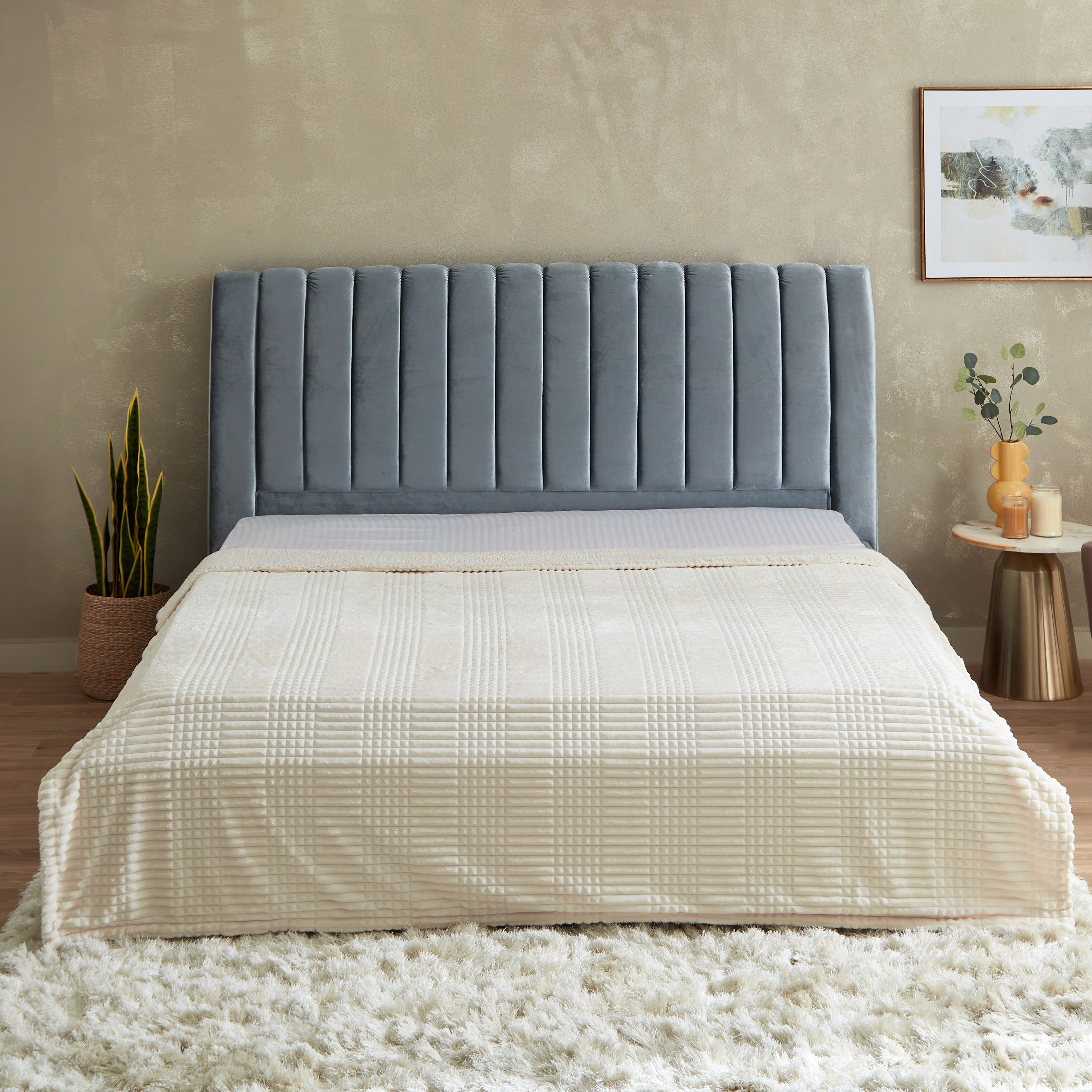 بطانية مزدوجة بطبقة مزدوجة وتصميم ماسي من ألبس - 150x200 سم-hbxhomeware-hbxbedroom-image-2