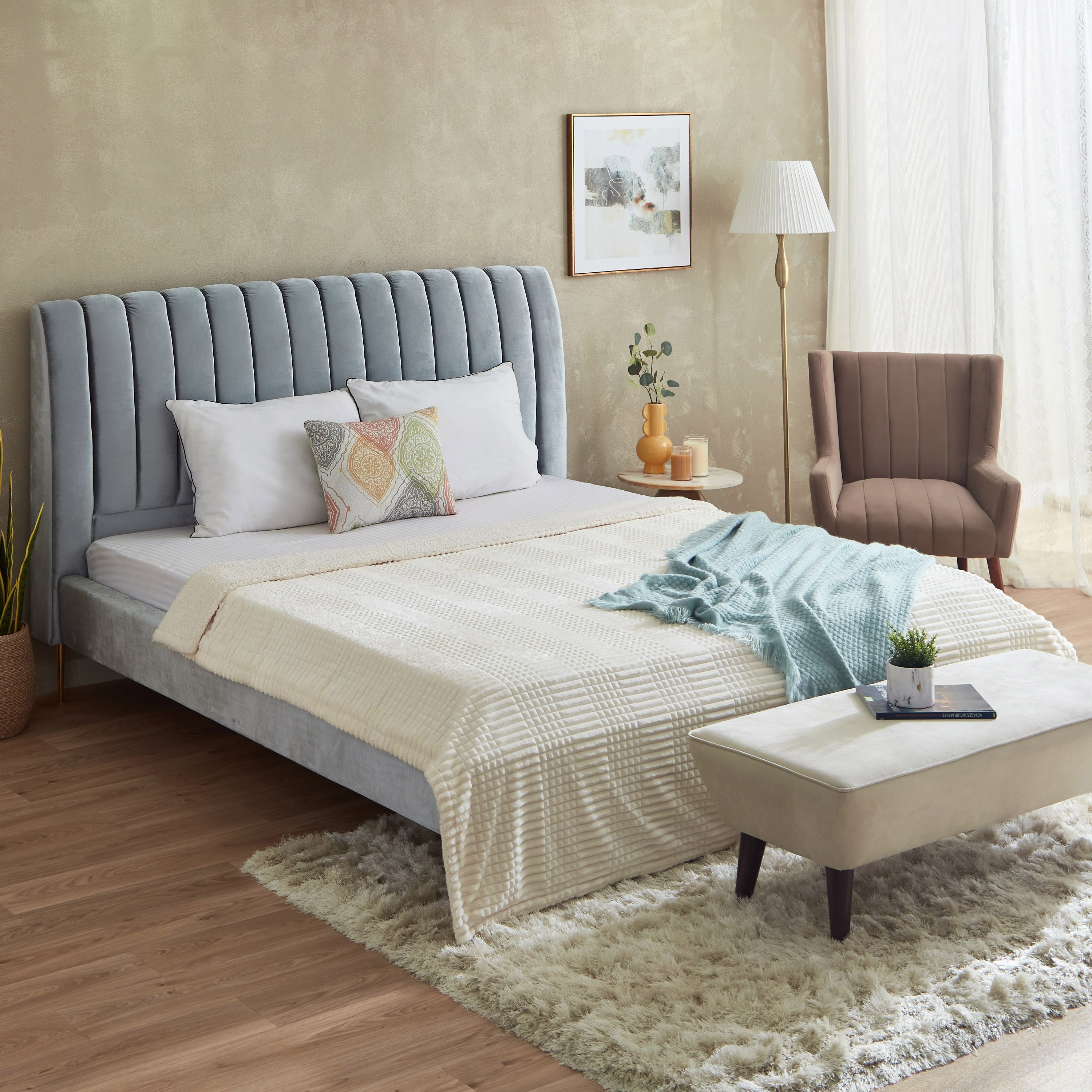 بطانية كوين بطبقة مزدوجة وتصميم ماسة من ألبس - 220x200 سم-hbxhomeware-hbxbedroom-image-7