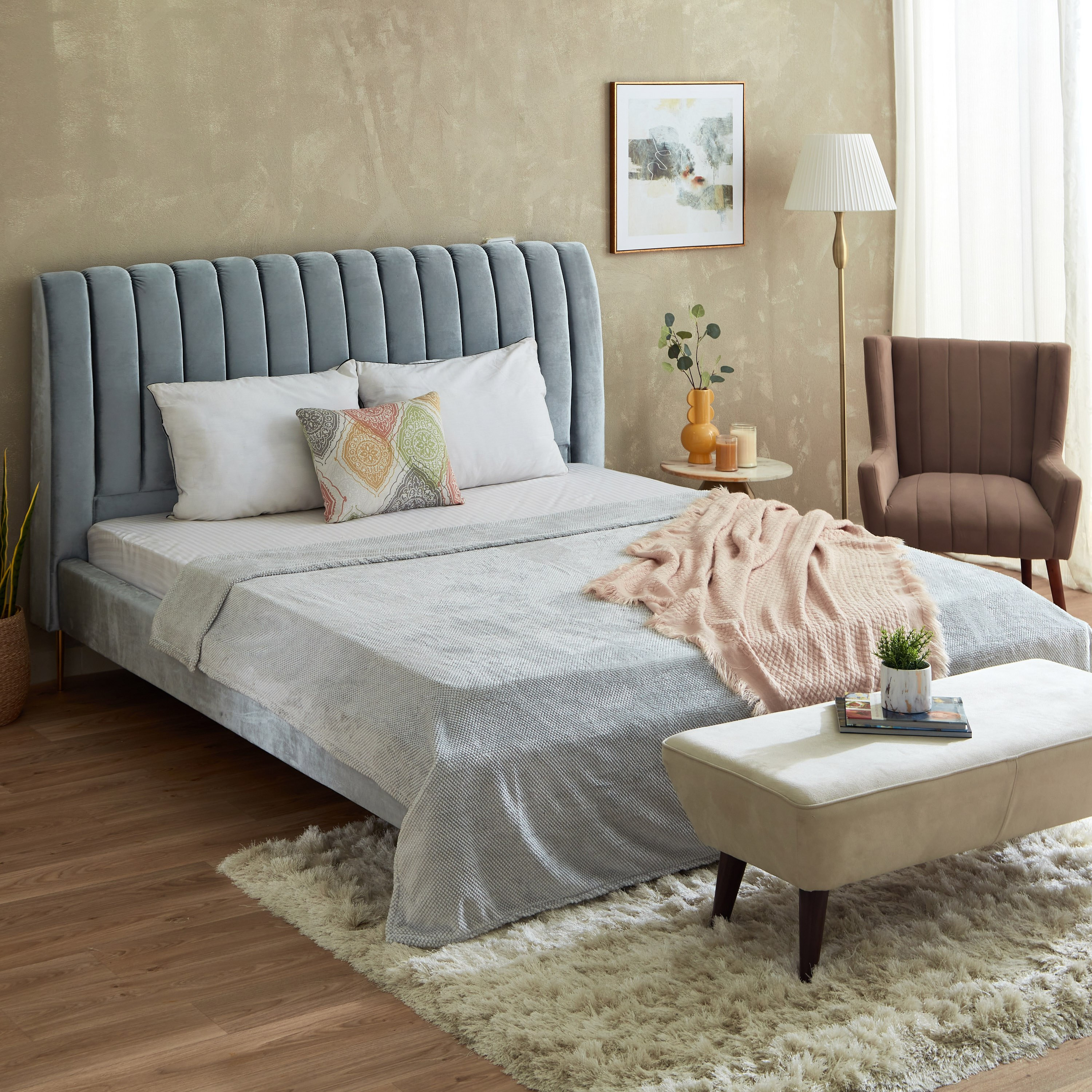 بطانية كوين بتصميم مثلثات صغيرة من جانارا - 200x220 سم-hbxhomeware-hbxbedroom-image-7