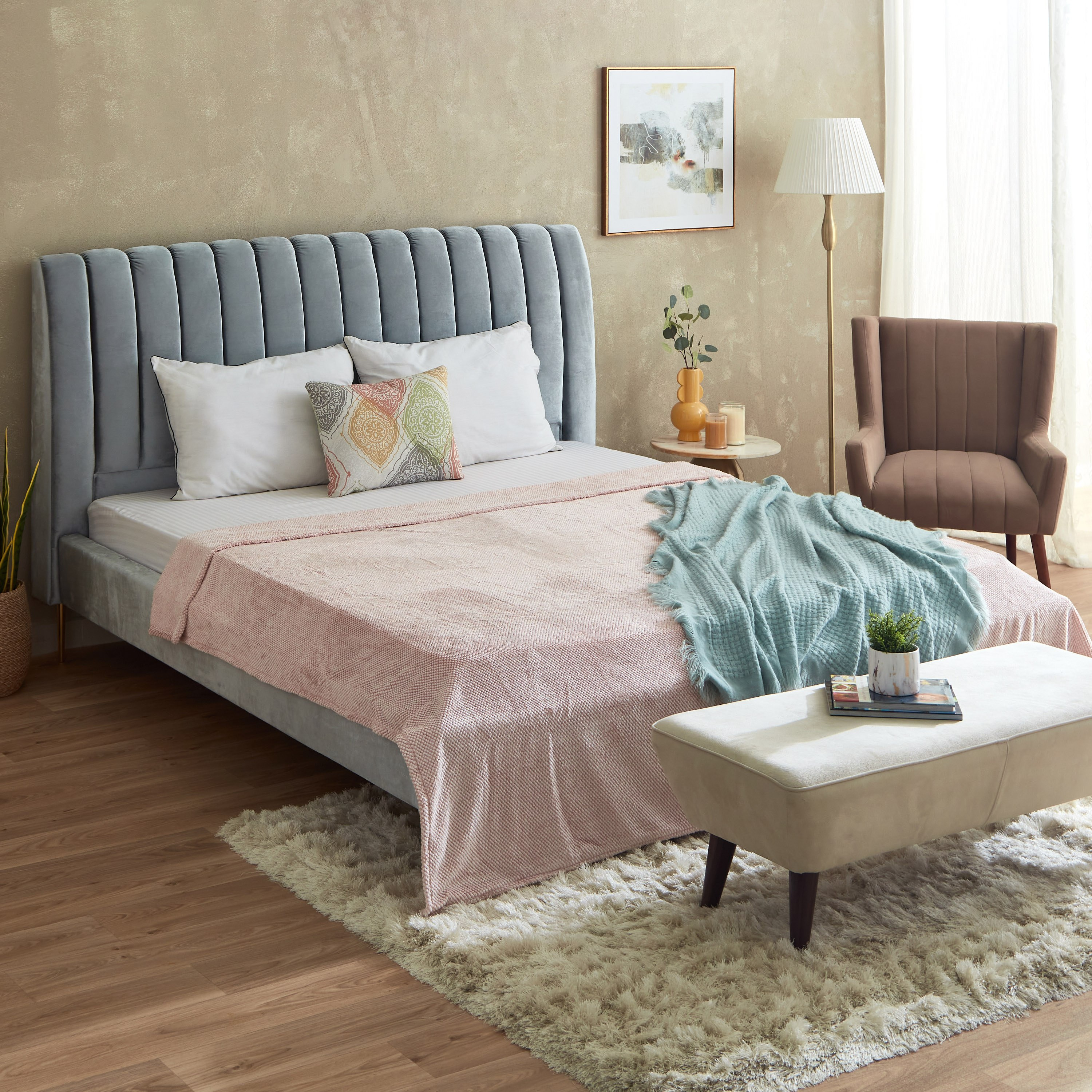 بطانية مزدوجة بتصميم مثلثات صغيرة من جانارا - 150x220 سم-hbxhomeware-hbxbedroom-image-7