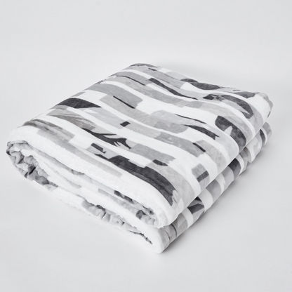 Braxton Rex Printed Flannel Sherpa Twin Blanket - 150x200 cms
