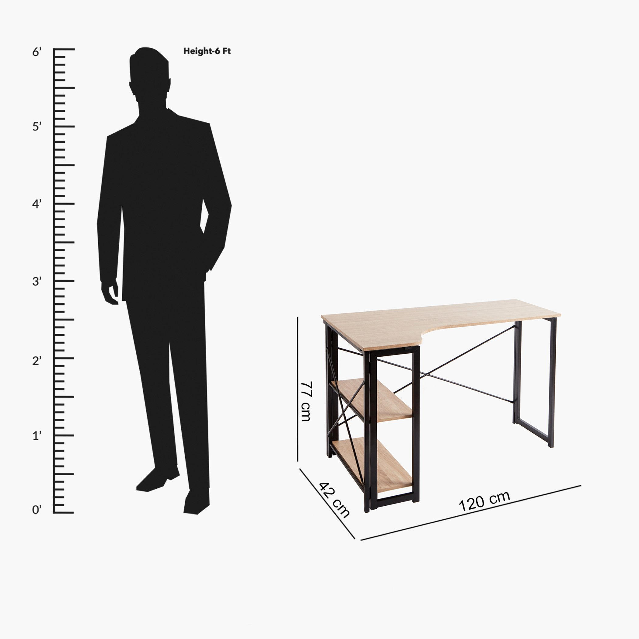 مكتب ركني يسار قابل للطي من أوربان إندي-hbxfurniture-office-desks-image-11