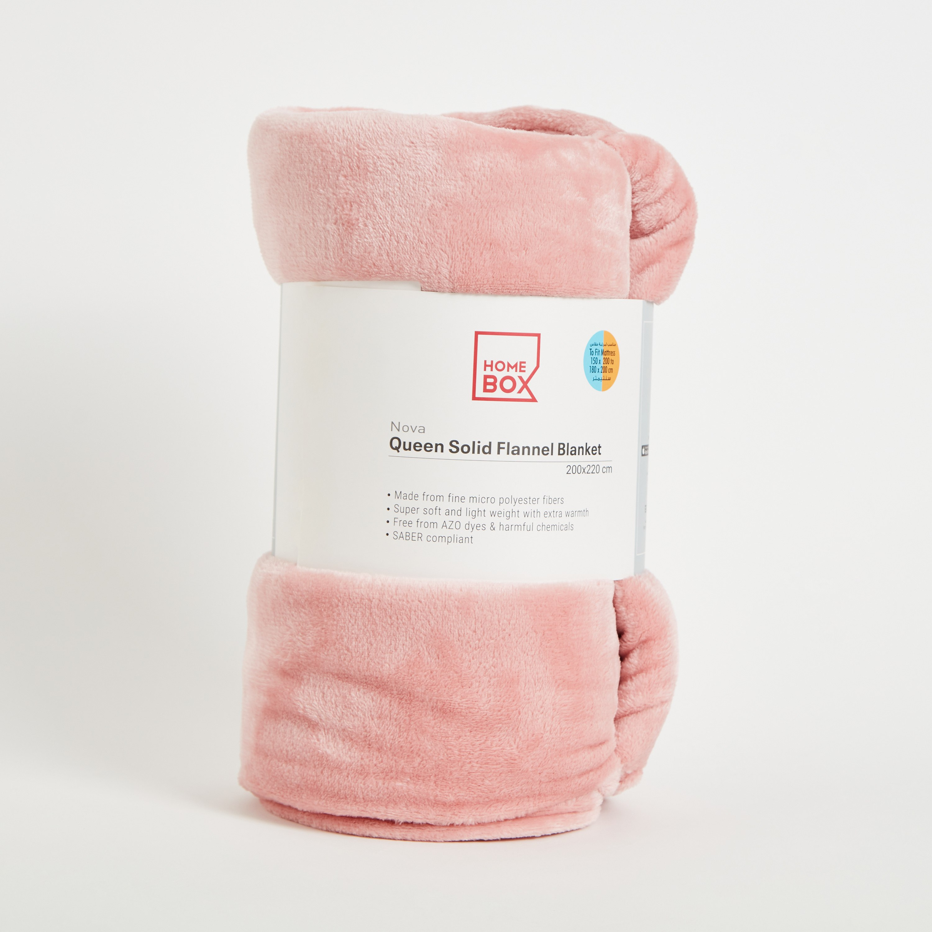 Nova Solid Queen Flannel Blanket - 200x220 cm-hbxhomeware-hbxbedroom-image-8