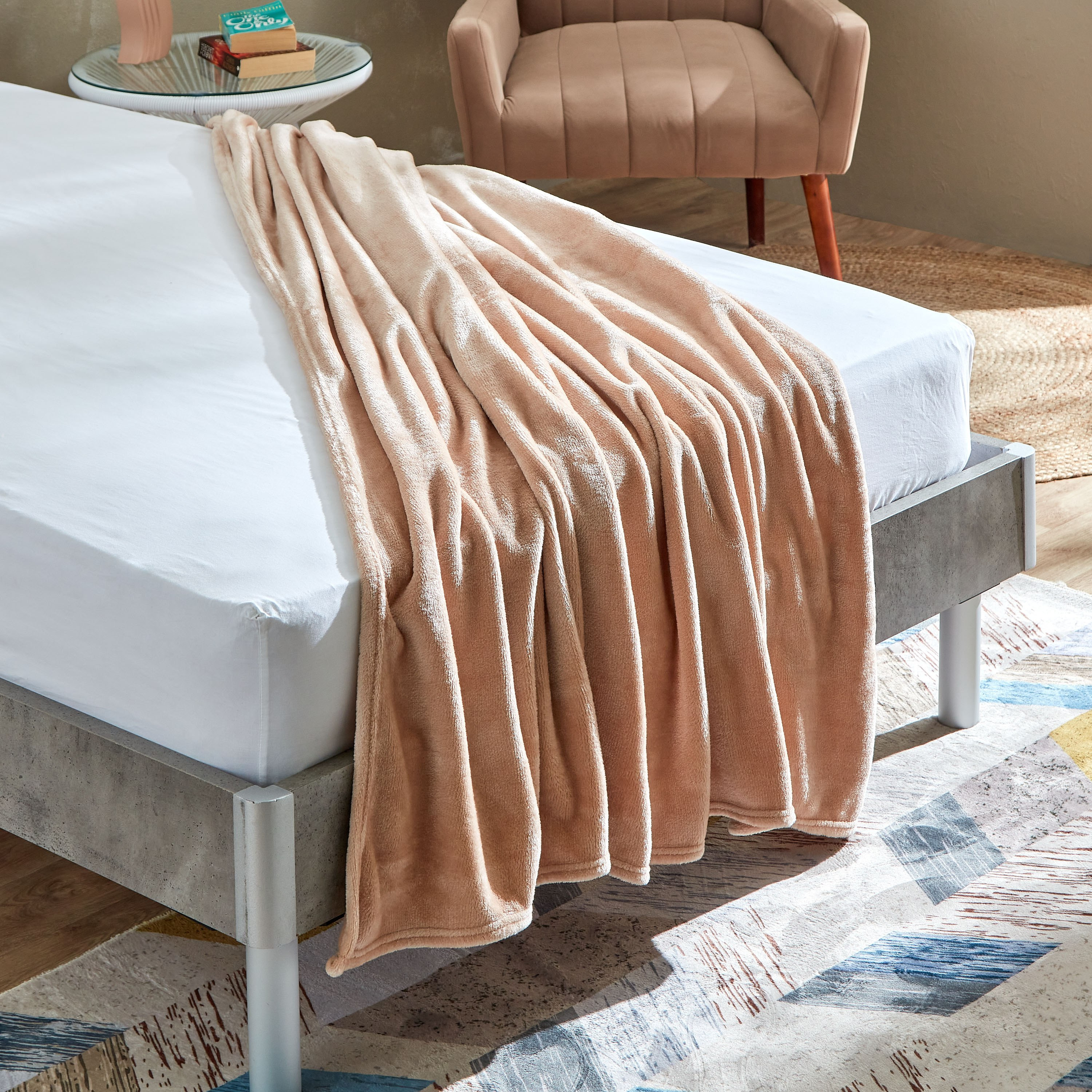 بطانية فلانيل مزدوجة سادة من نوفا - 200x140 سم-hbxhomeware-hbxbedroom-image-4