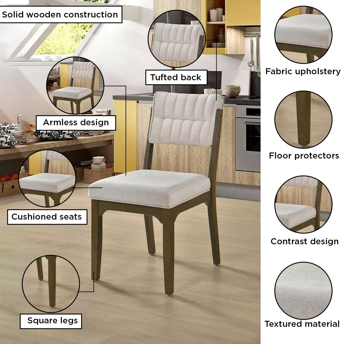 طقم سفرة 6 مقاعد مع مقعد بنش من موكا-hbxfurniture-diningtablesandsets-diningsets-sixseater-image-6