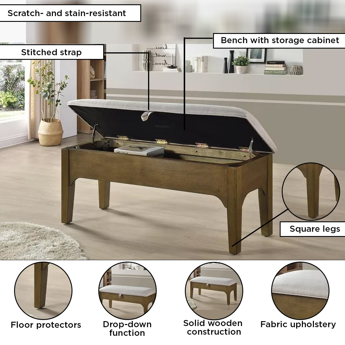 طقم سفرة 6 مقاعد مع مقعد بنش من موكا-hbxfurniture-diningtablesandsets-diningsets-sixseater-image-7