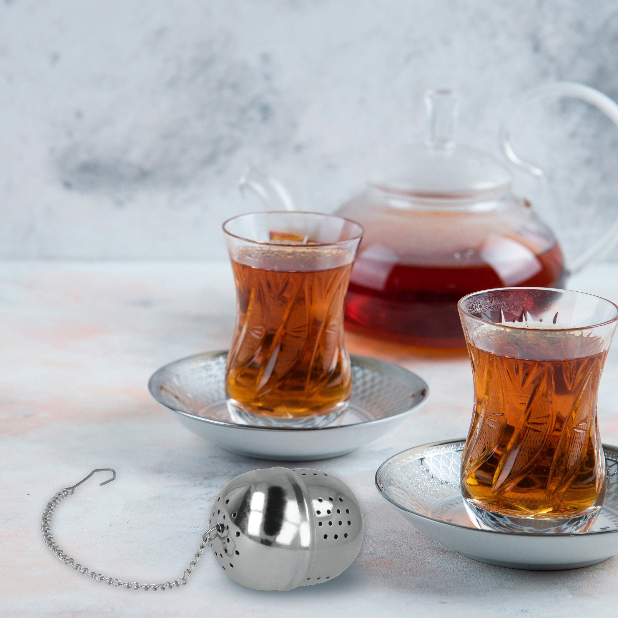 كرة شاي ستانليس ستيل من تريندي - 5.4x5.4x3 سم-hbxhomeware-hbxkitchen-image-1