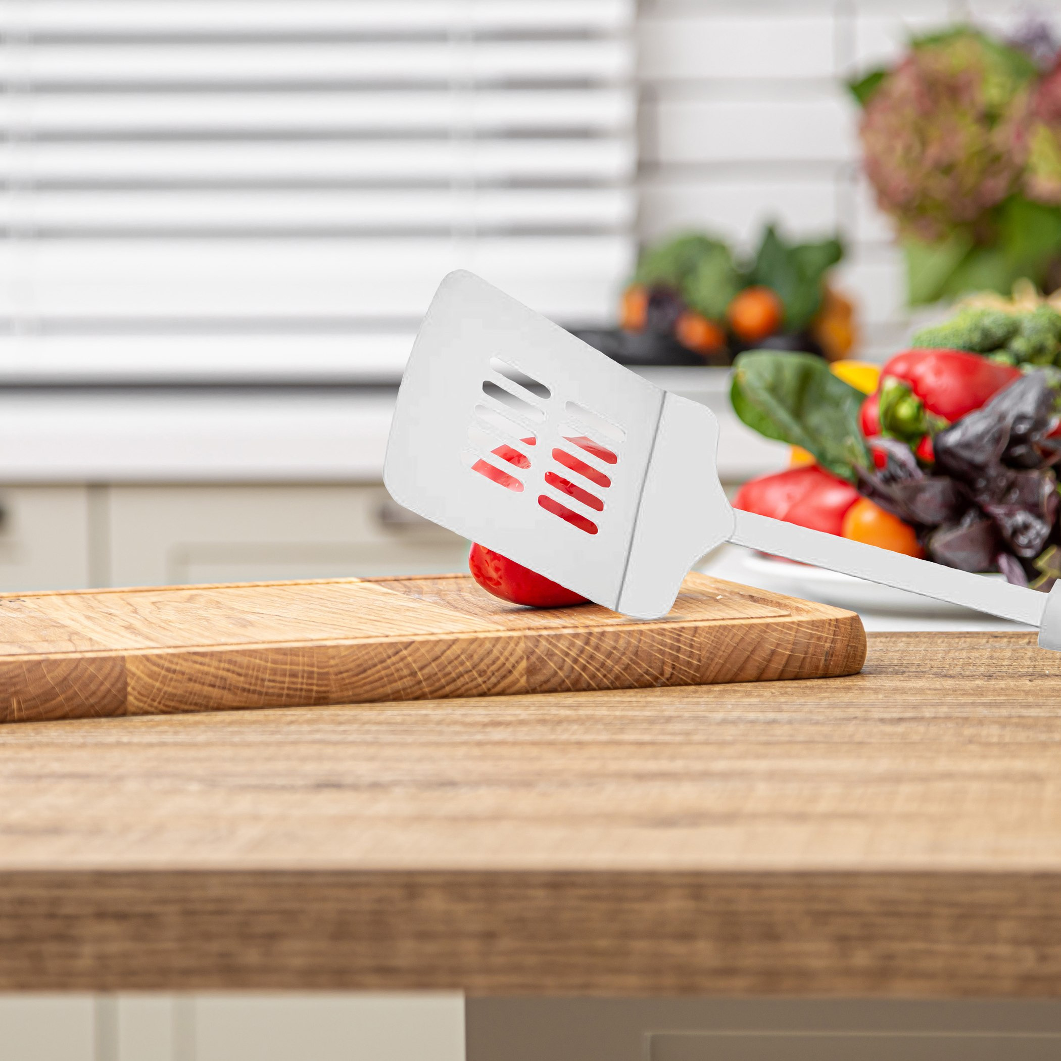 ملعقة تقليب بفتحات ستانليس ستيل من تريندي - 33x8x2 سم-hbxhomeware-hbxkitchen-image-1
