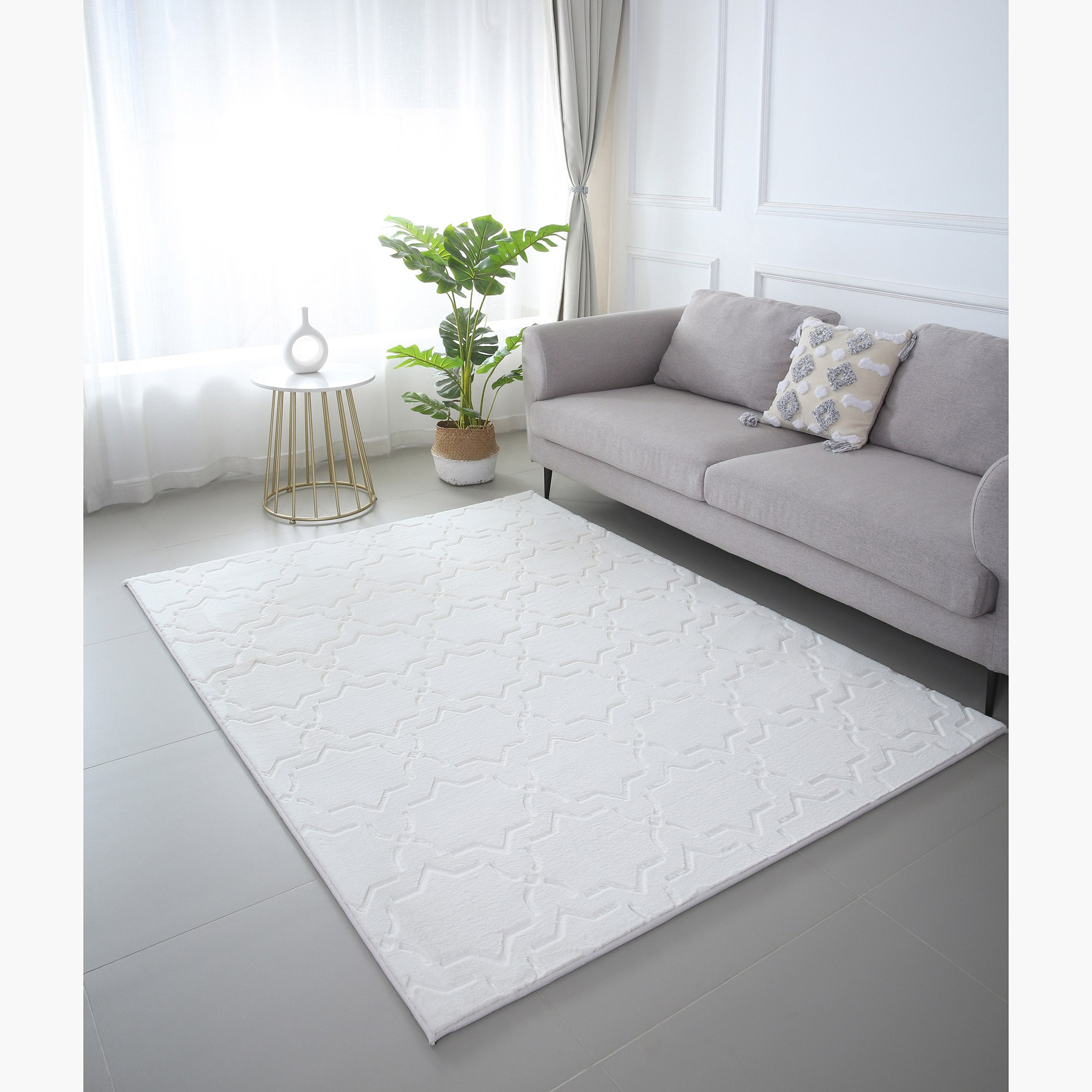 سجادة فرو بنقوش أرنب من نويلا لاتيس - 150x200 سم-hbxdecorandfurnishings-floorcoverings-rugs-image-1