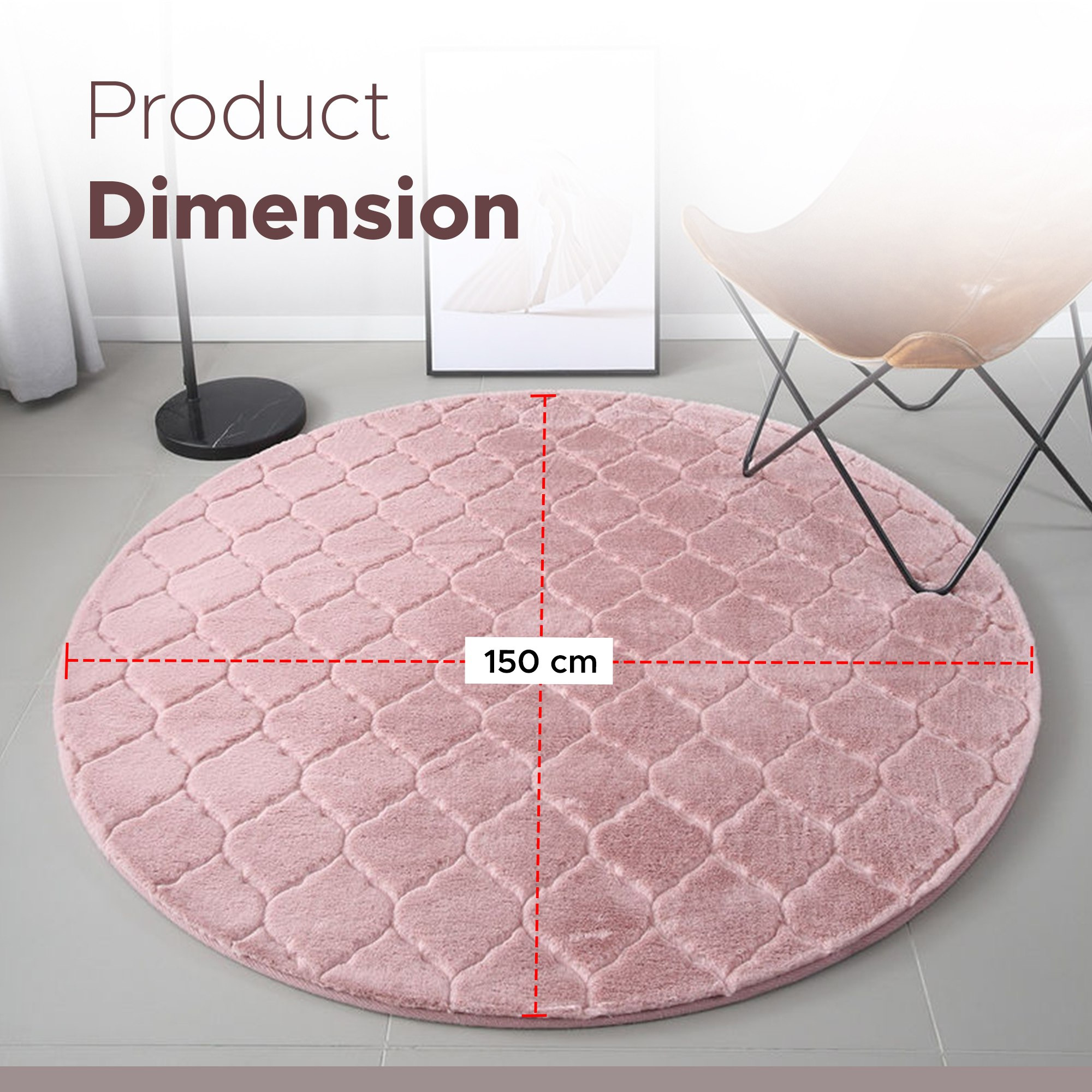 سجادة فرو صناعي مستديرة من سيون - 150 سم-hbxdecorandfurnishings-floorcoverings-rugs-image-7
