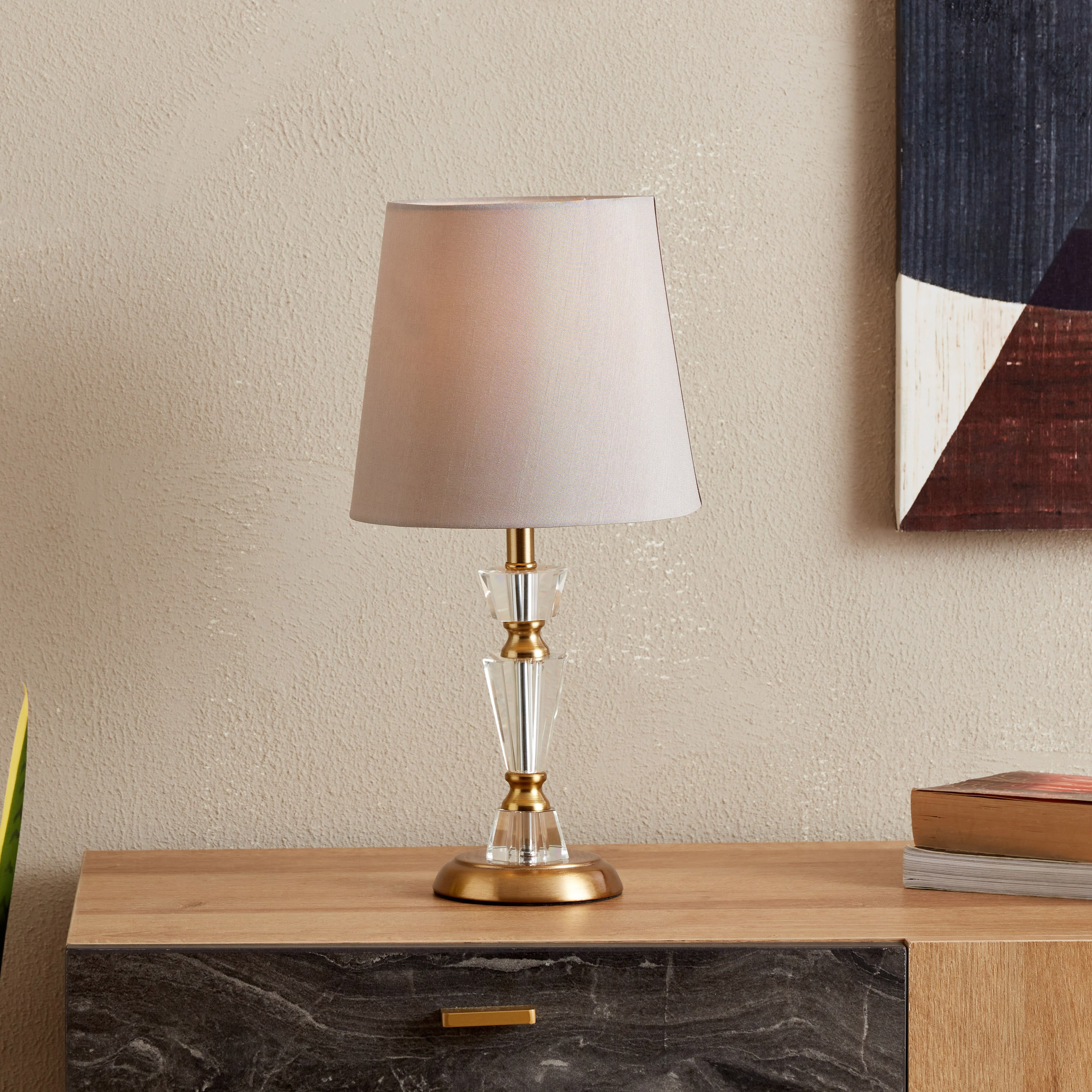 مصباح طاولة كريستال من كروما - 20x20x38 سم-hbxlivingroom-lighting-tablelamps-image-1