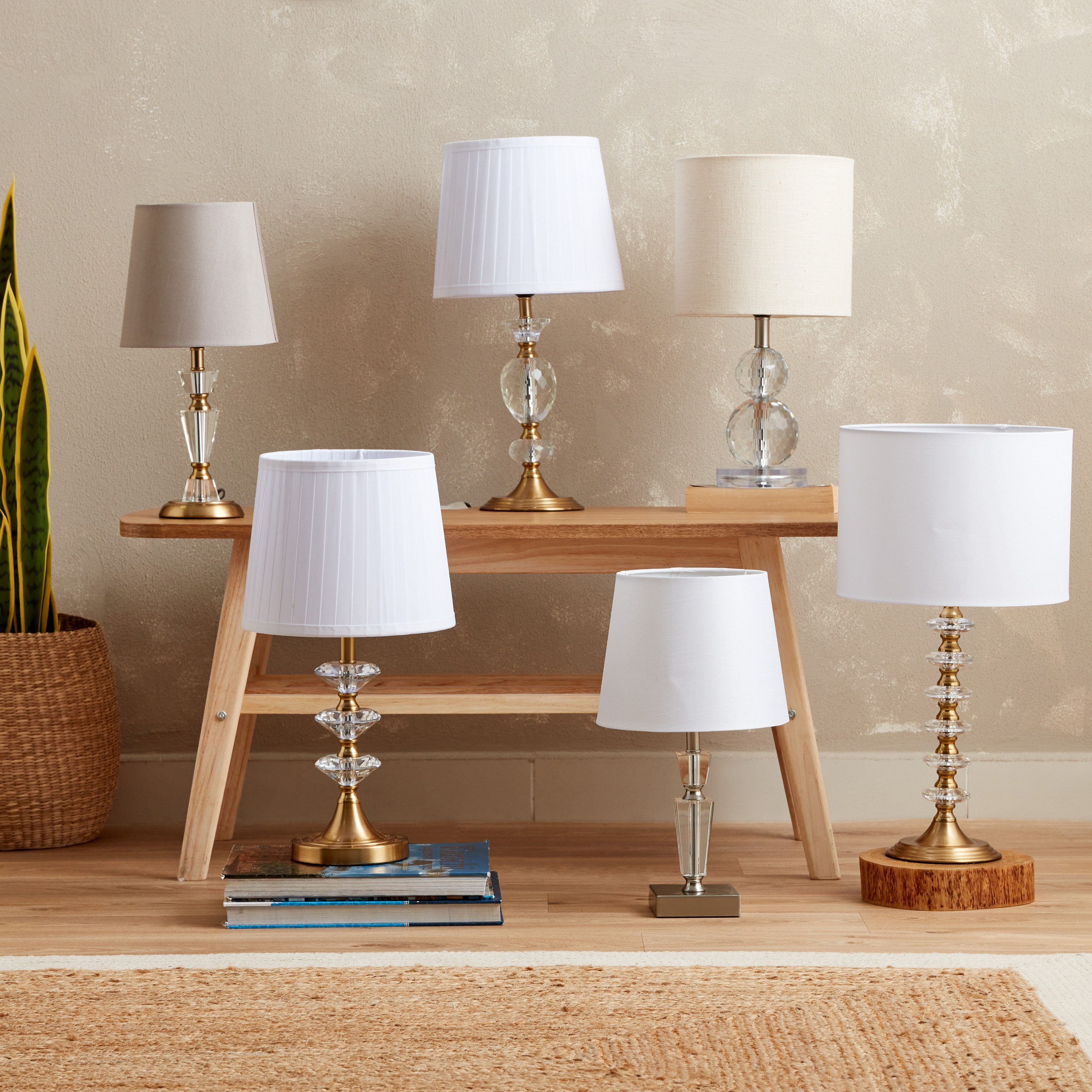 مصباح طاولة كريستال شفاف من كروما - 20x20x38 سم-hbxlivingroom-lighting-tablelamps-image-5