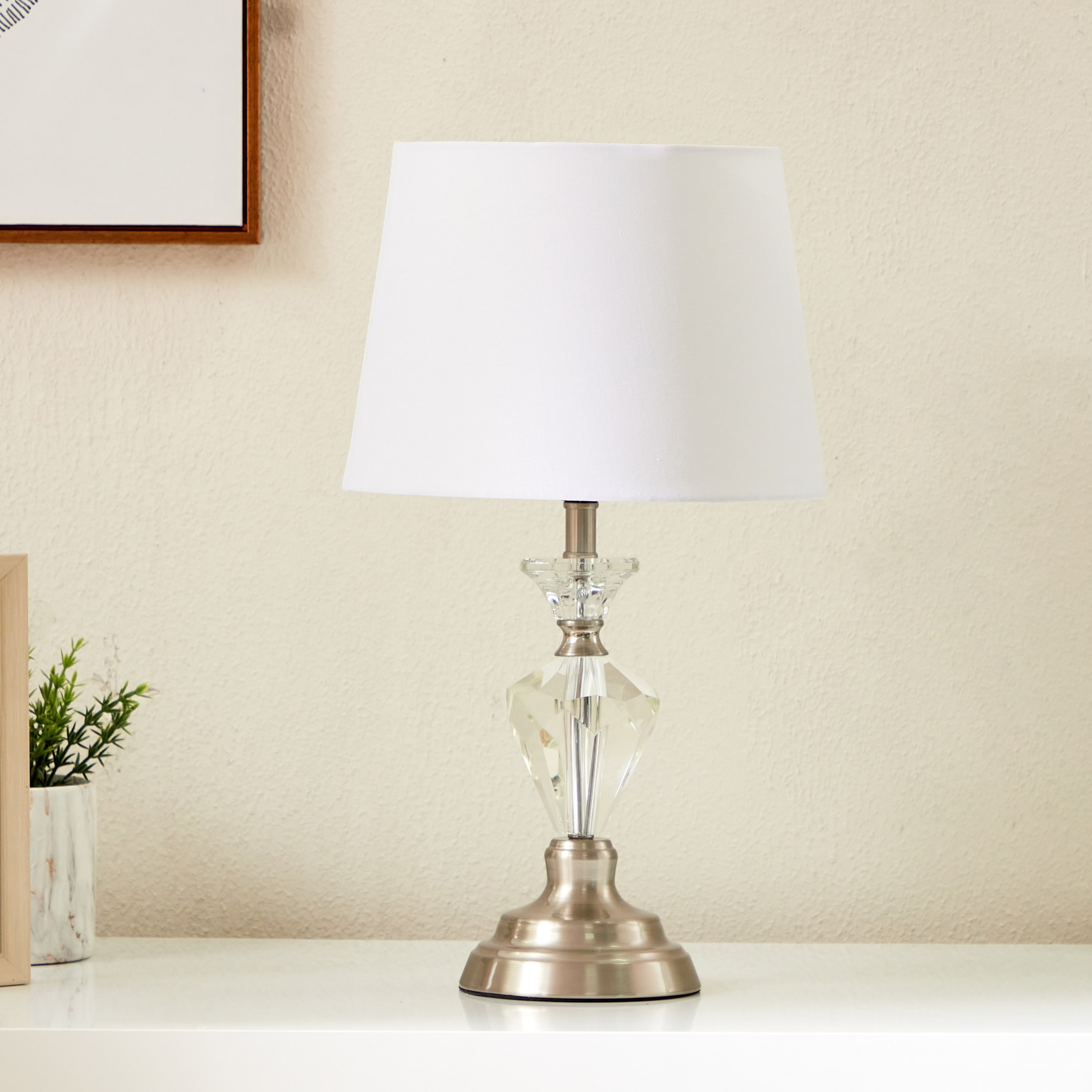 مصباح طاولة كريستال دايموند من كروما - 20x20x38 سم-hbxlivingroom-lighting-tablelamps-image-1