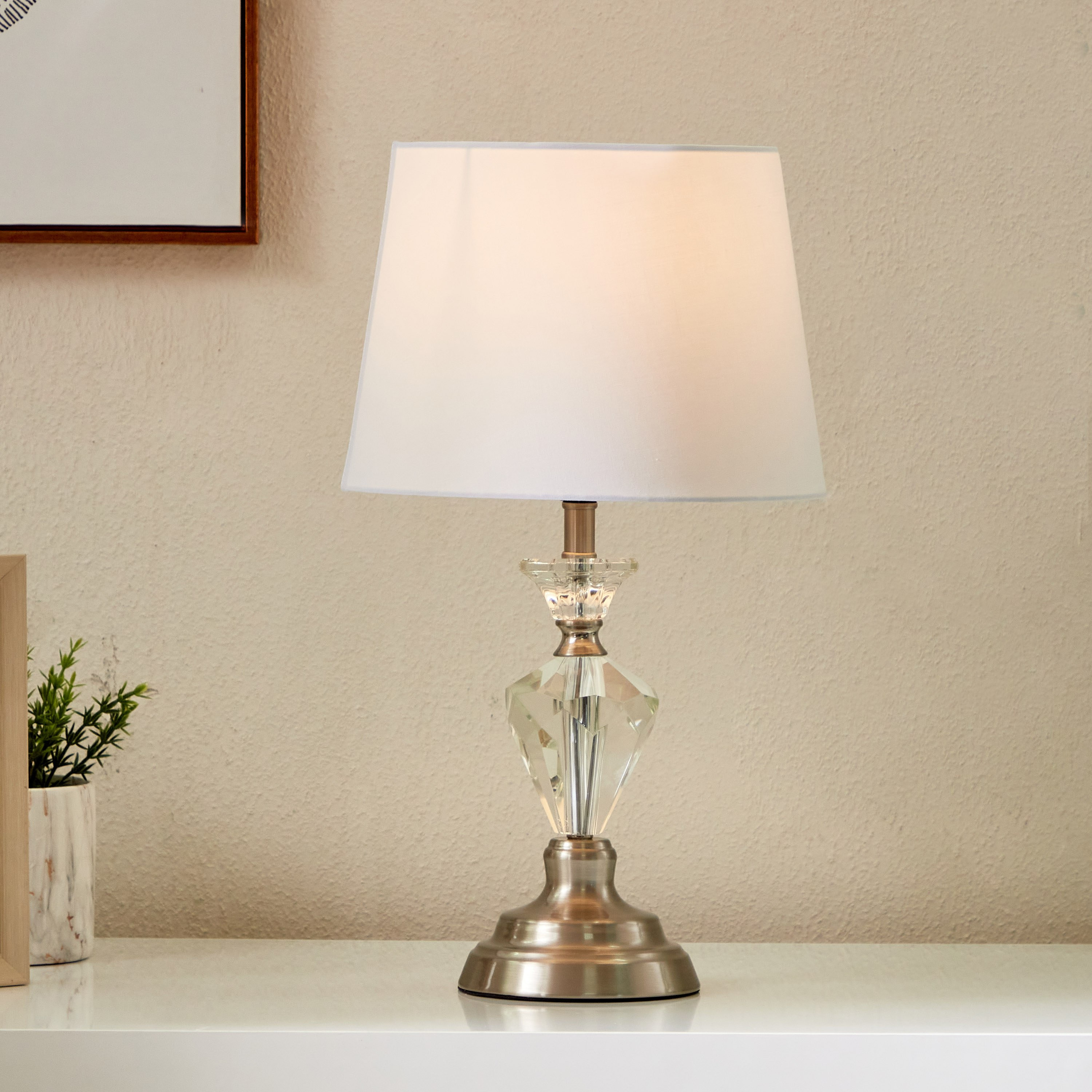مصباح طاولة كريستال دايموند من كروما - 20x20x38 سم-hbxlivingroom-lighting-tablelamps-image-2