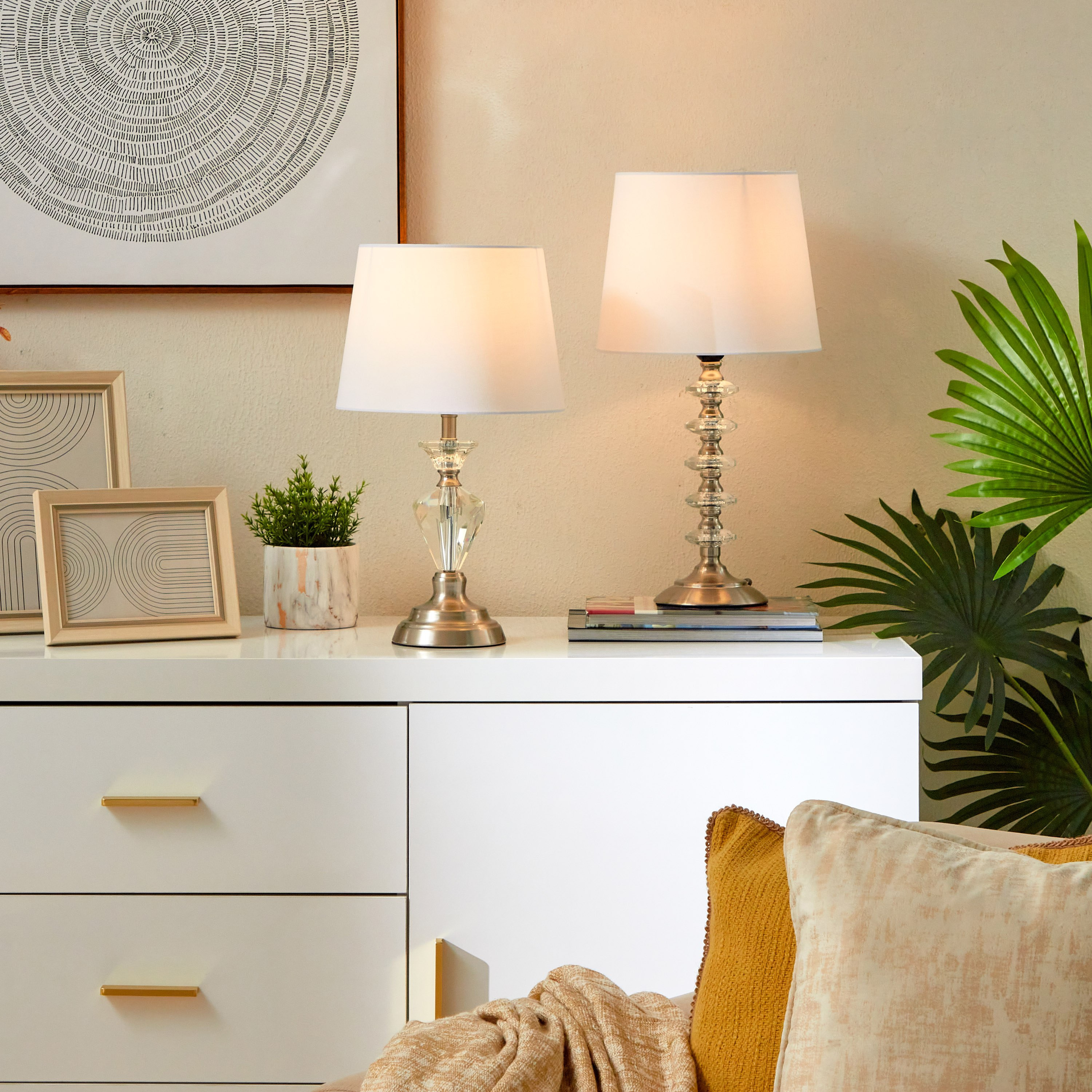مصباح طاولة كريستال 4 طوابق من كروما - 20x20x38 سم-hbxlivingroom-lighting-tablelamps-image-5
