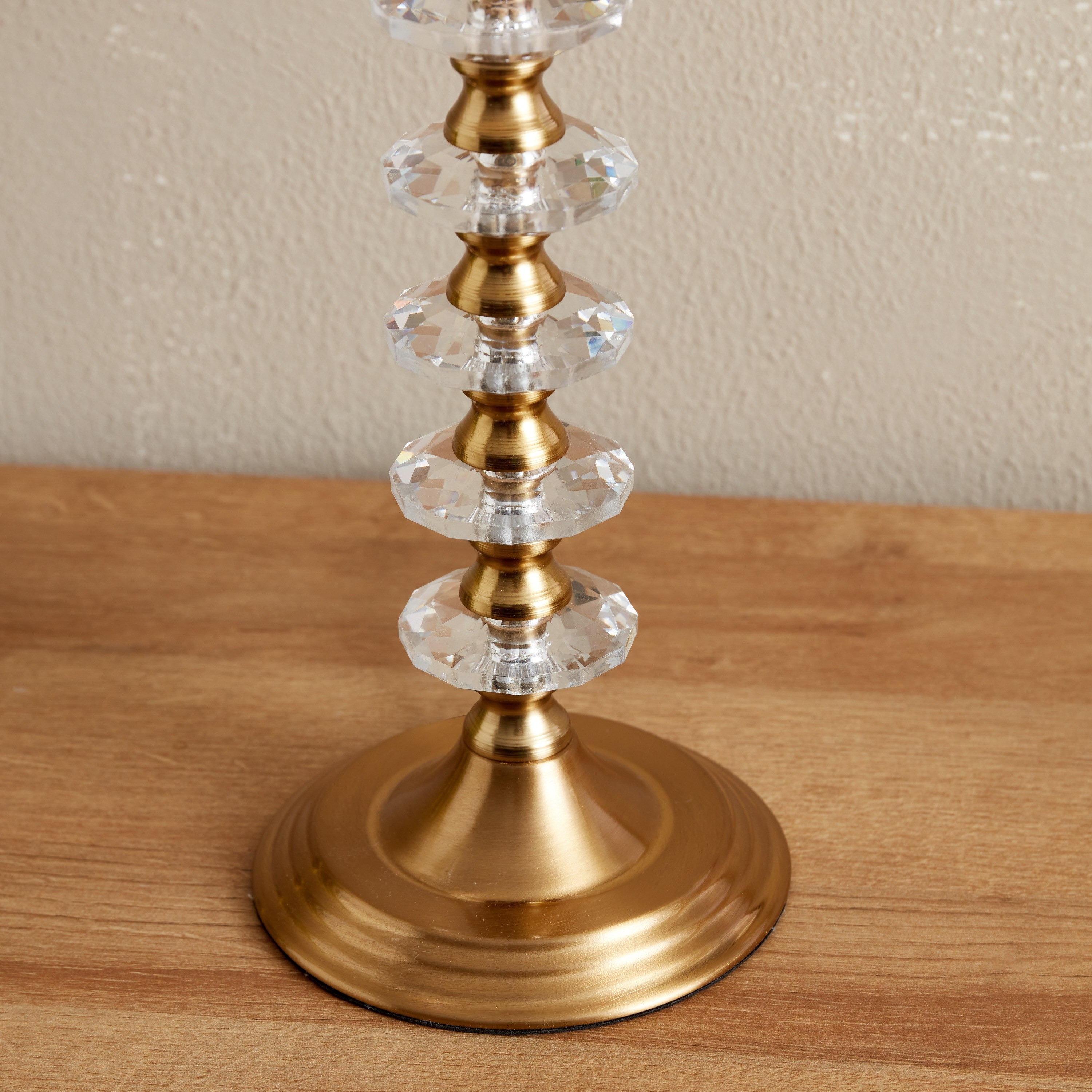 مصباح طاولة كريستالي من 5 طبقات من كروما - 28x28x52 سم-hbxlivingroom-lighting-tablelamps-image-4