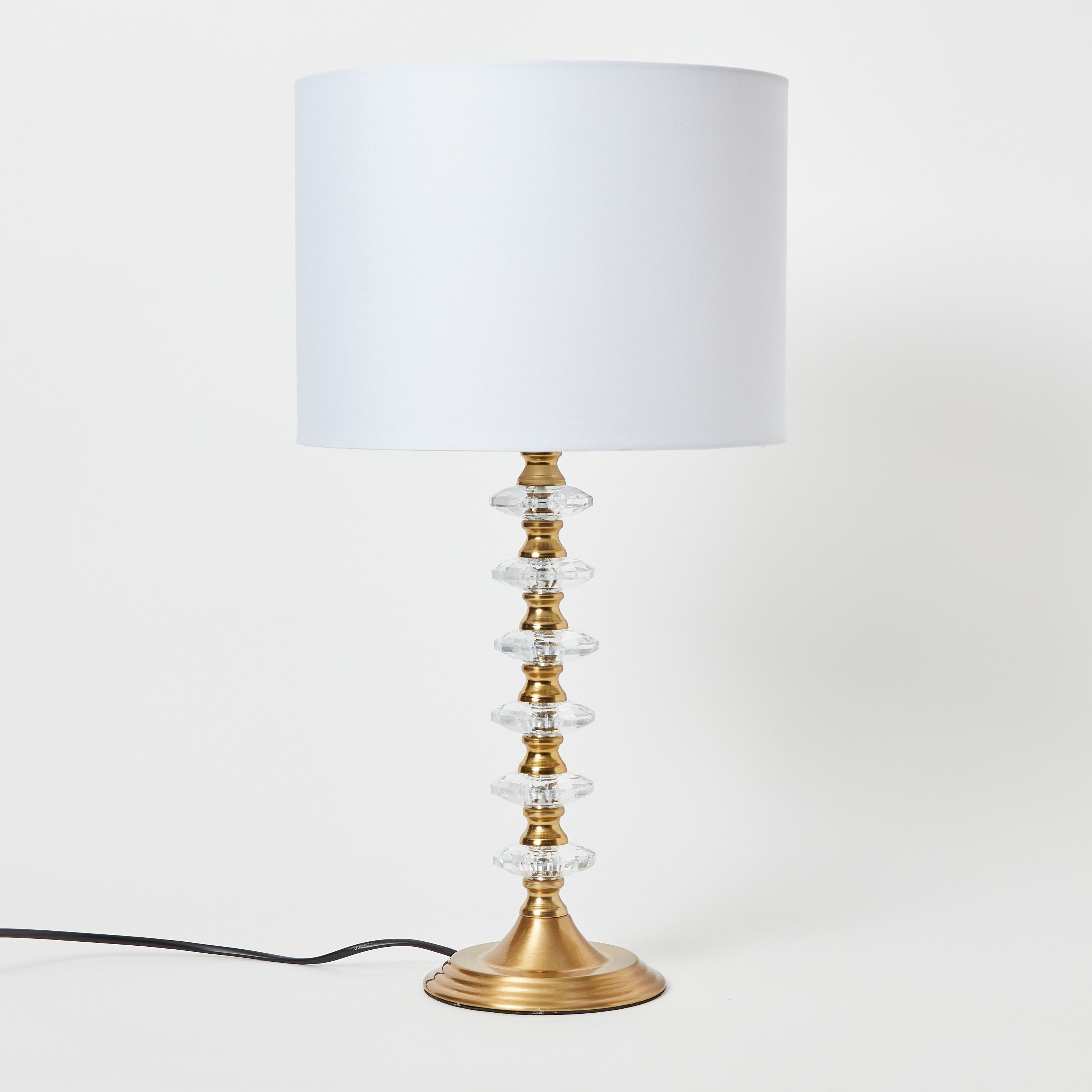 مصباح طاولة كريستالي من 5 طبقات من كروما - 28x28x52 سم-hbxlivingroom-lighting-tablelamps-image-6