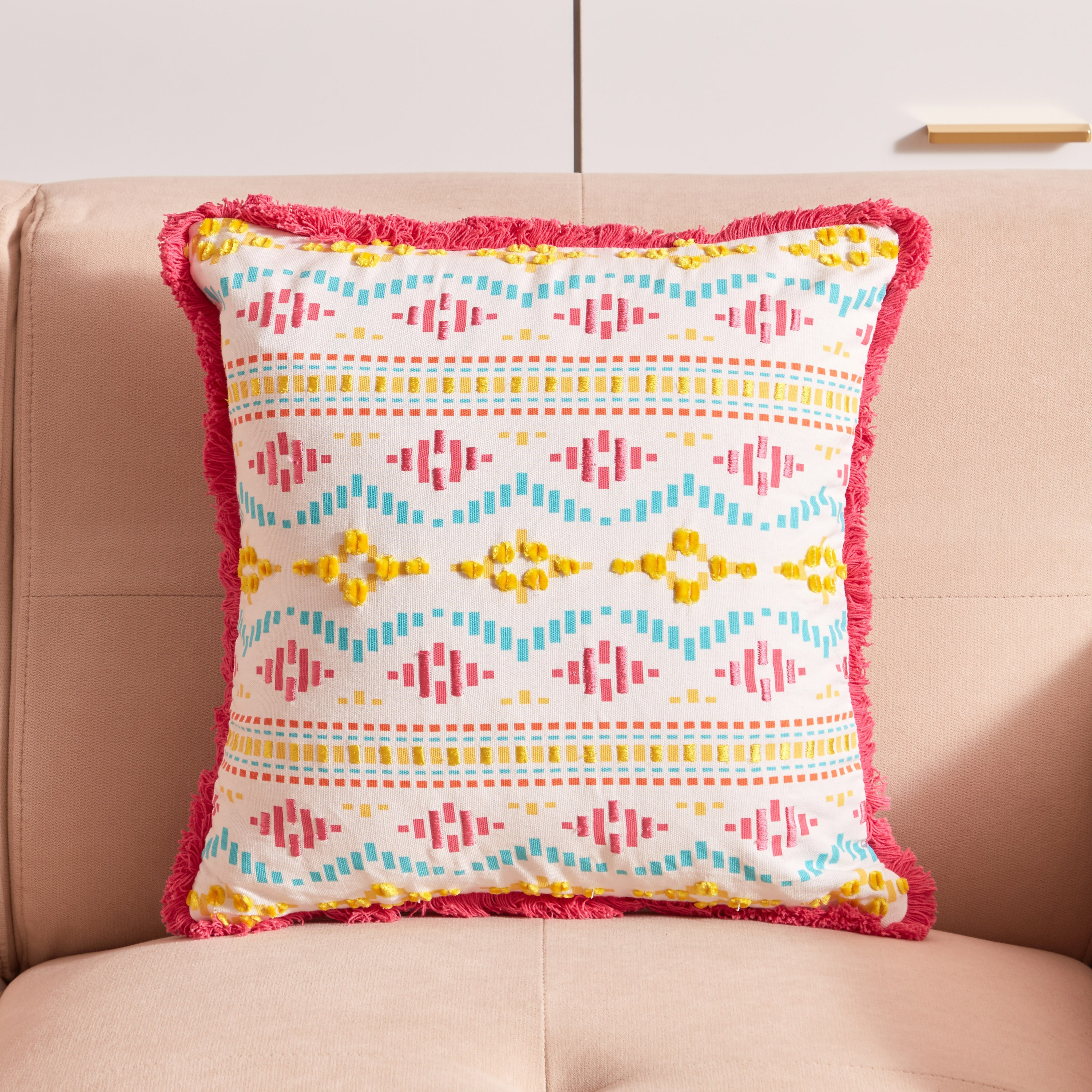 غطاء وسادة أطية بتطريز متعدد من مويرانج - 40x40 سم-hbxhomeware-cushionsandcovers-cushioncovers-image-1
