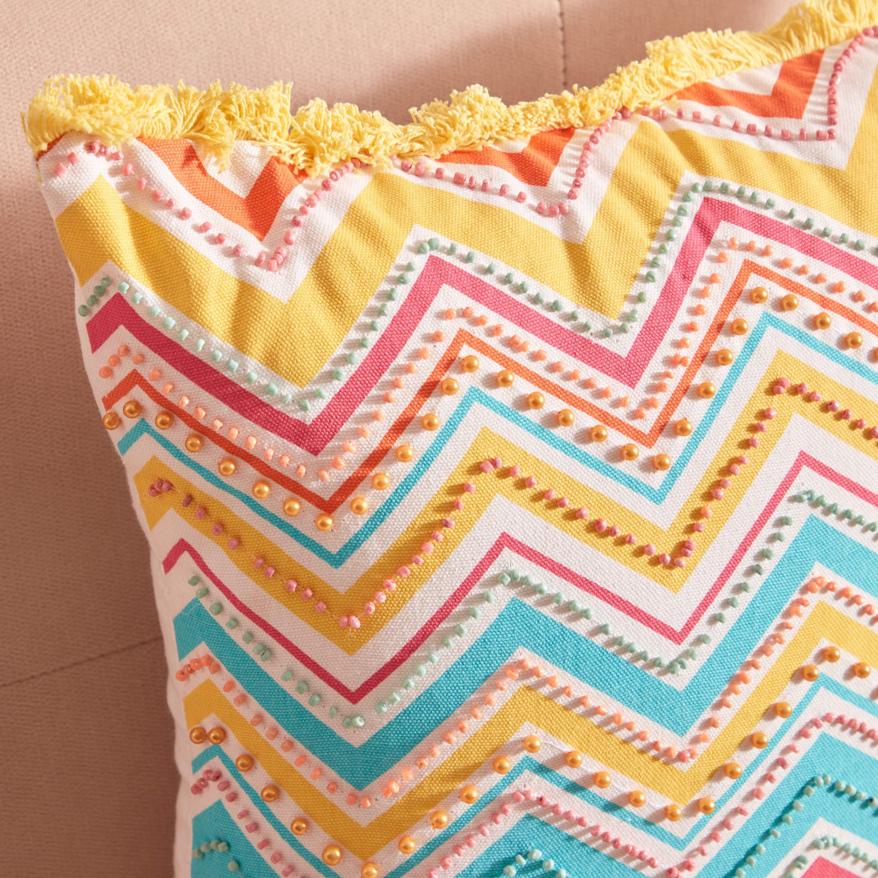 غطاء وسادة لينا مخطط بالخرز من مويرانج - 40×40 سم-hbxhomeware-cushionsandcovers-cushioncovers-image-2