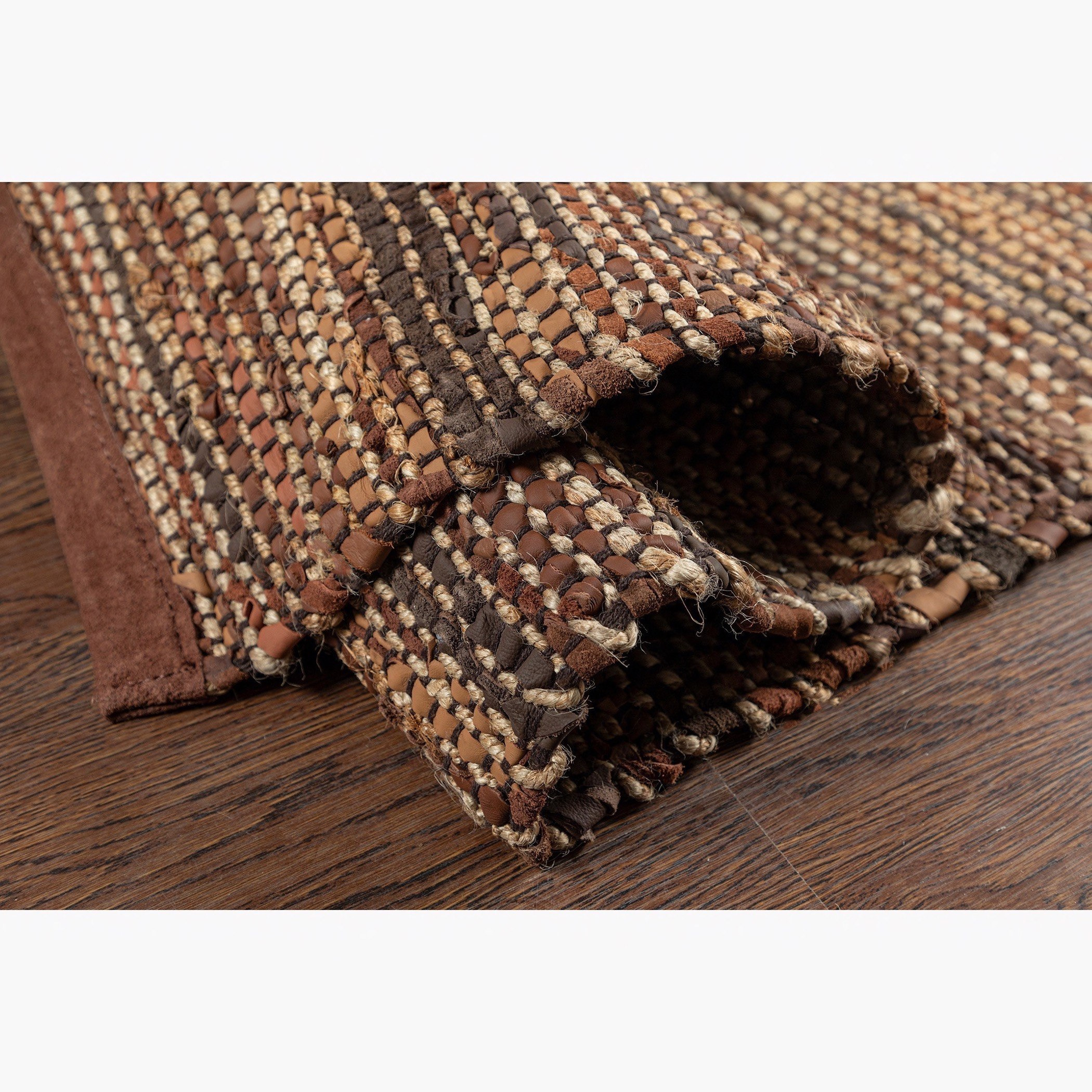 سجادة من الجوت والجلد من سمكة -  110x160 سم-hbxdecorandfurnishings-floorcoverings-rugs-image-2