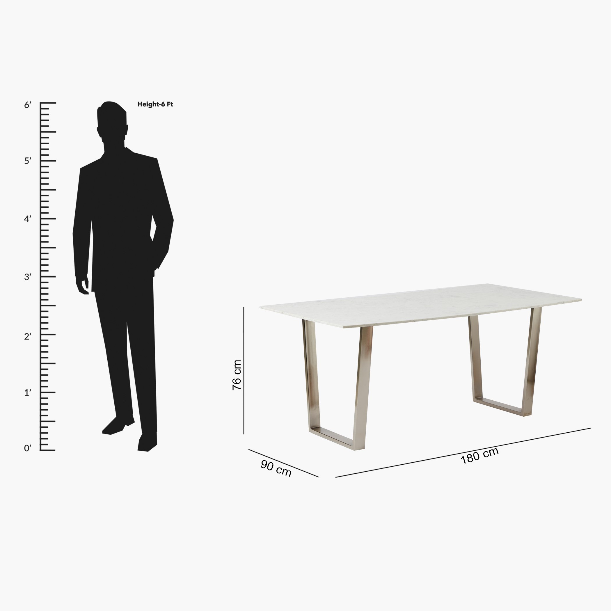 Vendra Silverado Genuine Marble Top 6-Seater Dining Table-hbxdiningroom-diningtablesandsets-diningtables-sixseater-image-10
