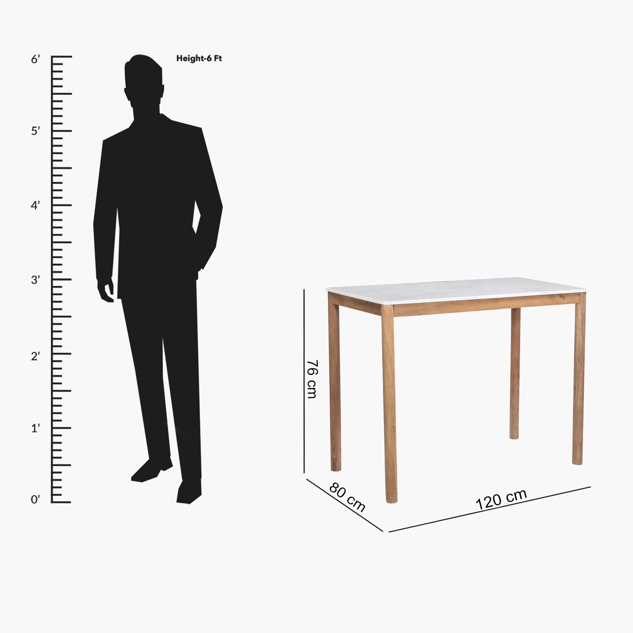 طاولة سُفرة لـ4 مقاعد بسطح من الرخام الأصلي - ميدتاون من فيندرا-hbxfurniture-diningtablesandsets-diningtables-fourseater-image-8