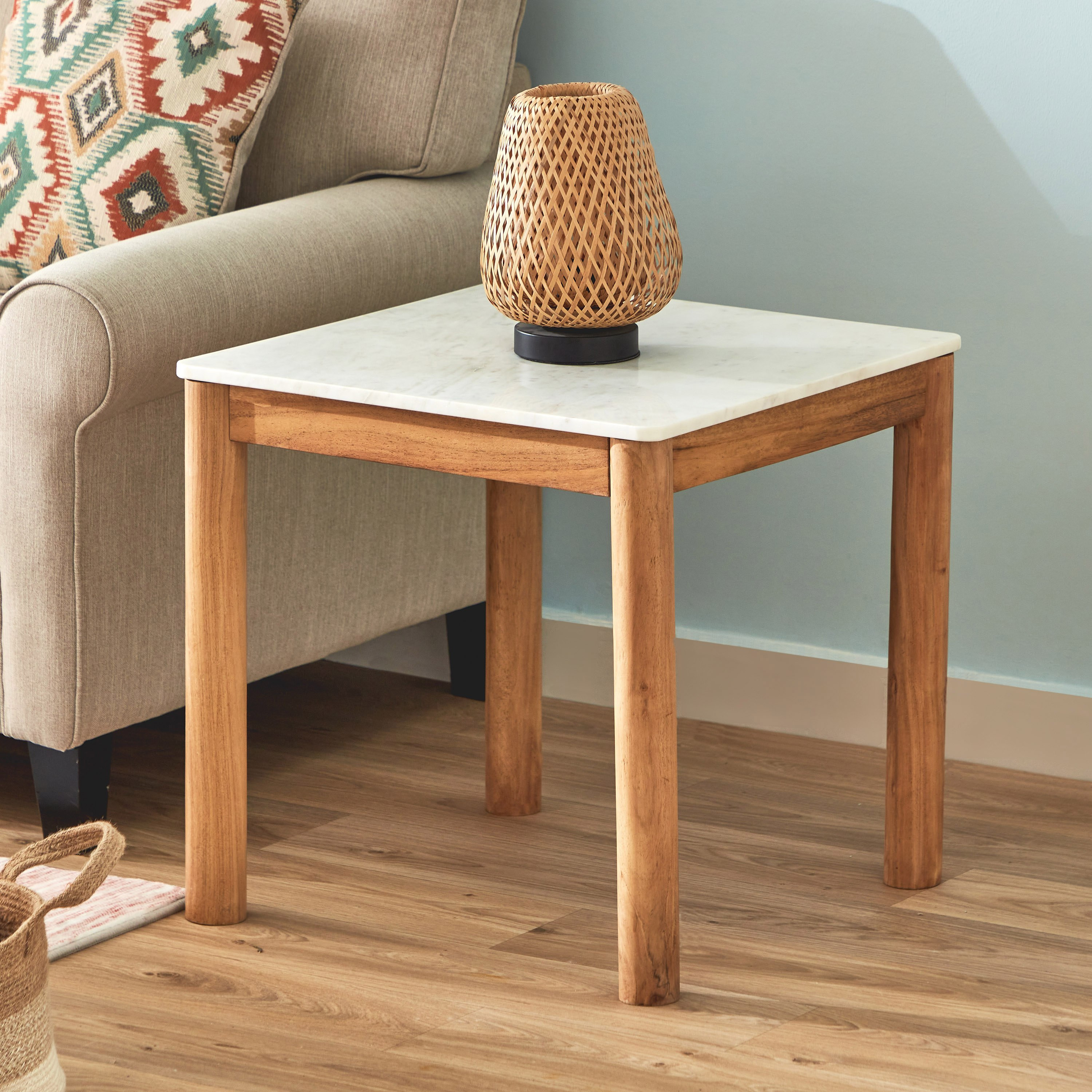 طاولة جانبية بسطح من الرخام الأصلي - ميدتاون من فيندرا-hbxfurniture-livingroom-endtables-image-1