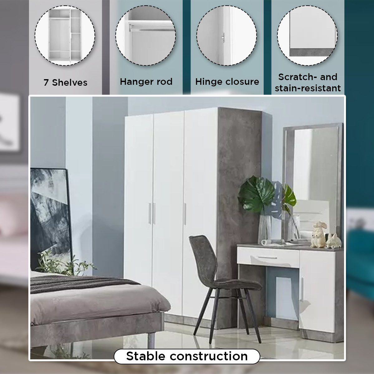 Patara 3-Door Wardrobe-hbxfurniture-wardrobes-image-5